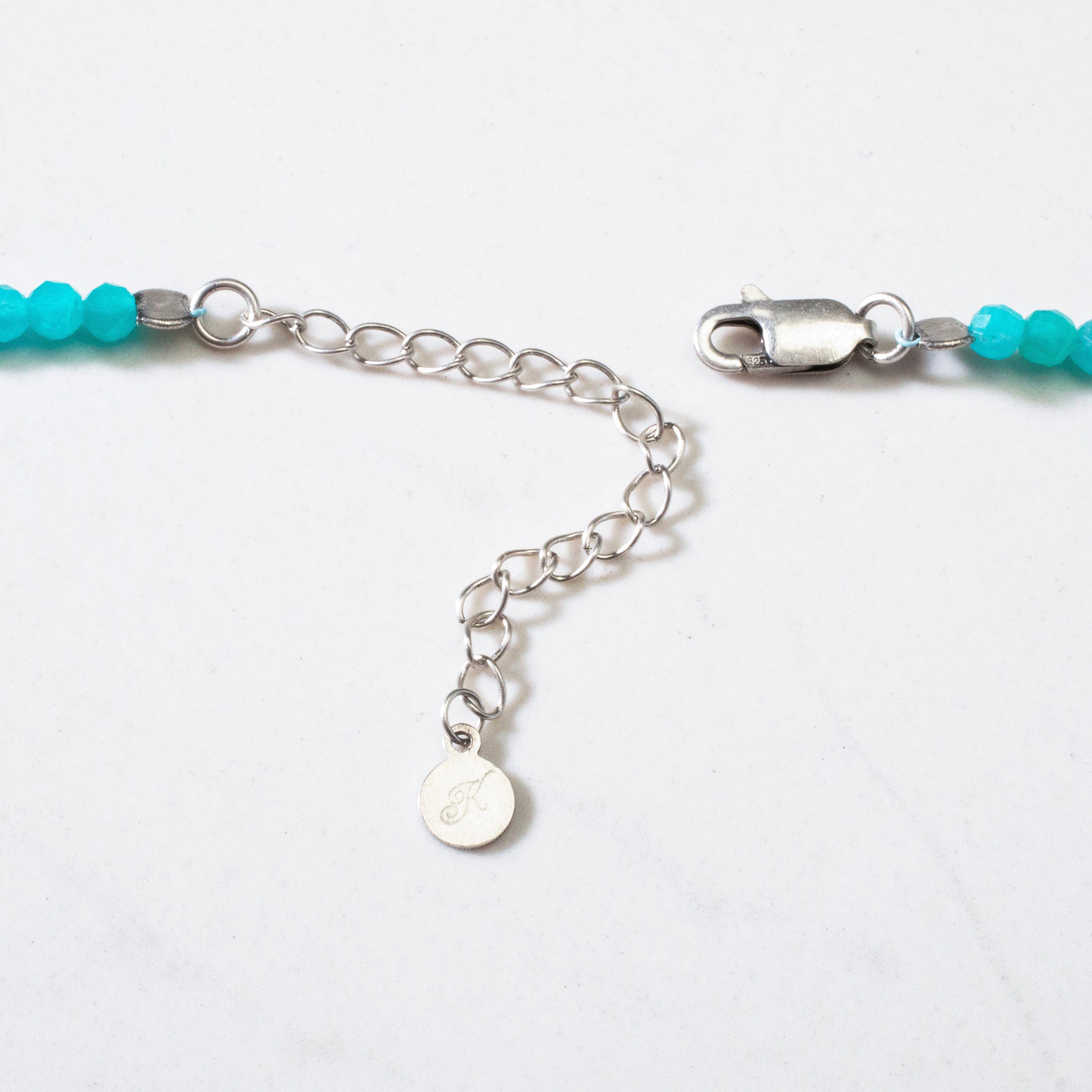 3mm Amazonite Faceted 31 Necklace & Multi Wrap Bracelet - Healing Crystal Jewelry for Women, Boho Style Gift for Meditation, Yoga & Spiritual Wellness