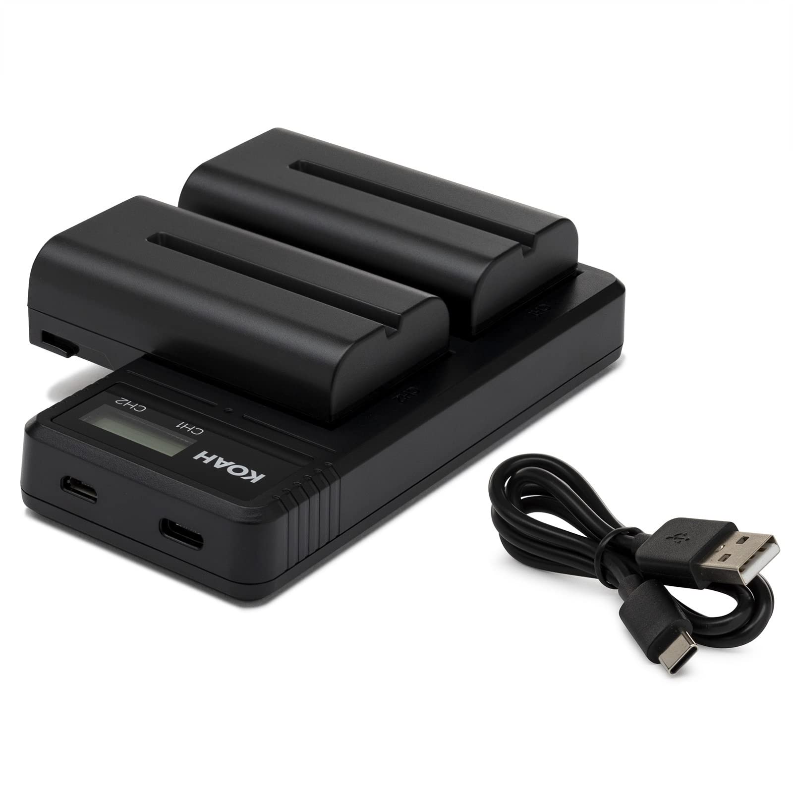 Hollyland Mars 400S PRO SDI/HDMI Wireless Video Transmission System with Koah Triple Shoe Mount, 2-Pack Sony NP-F570 3350mAh Batteries & Dual USB-C LCD Charger - 4-in-1 Bundle for Live Streaming, Film Production & Broadcast Events