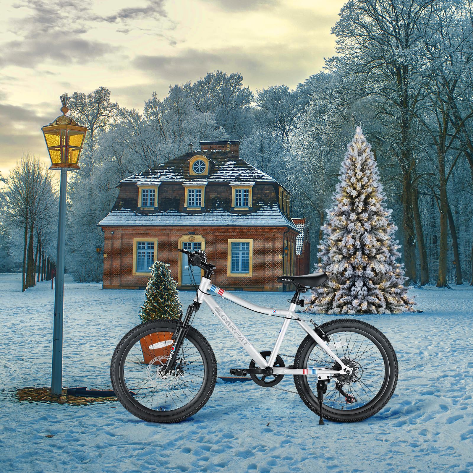 **Ecarpat 20 Inch Kids' Bike for Ages 6-12 | 7-Speed Mountain Bike for Boys & Girls | Birthday Gift | Outdoor, City & Snow Cycling | Pink, Blue, Green, White Options**    *(Perfect for Birthday Gifts, Outdoor Adventures, Commuting & Winter Riding!)*