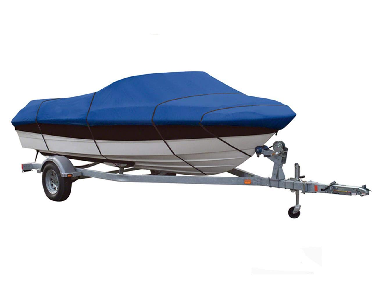 SBU Blue Boat Cover for Tracker Pro Guide V-16 WT - Waterproof & UV Resistant Protection for Fishing & Outdoor Boating | Perfect for Storage & Travel
