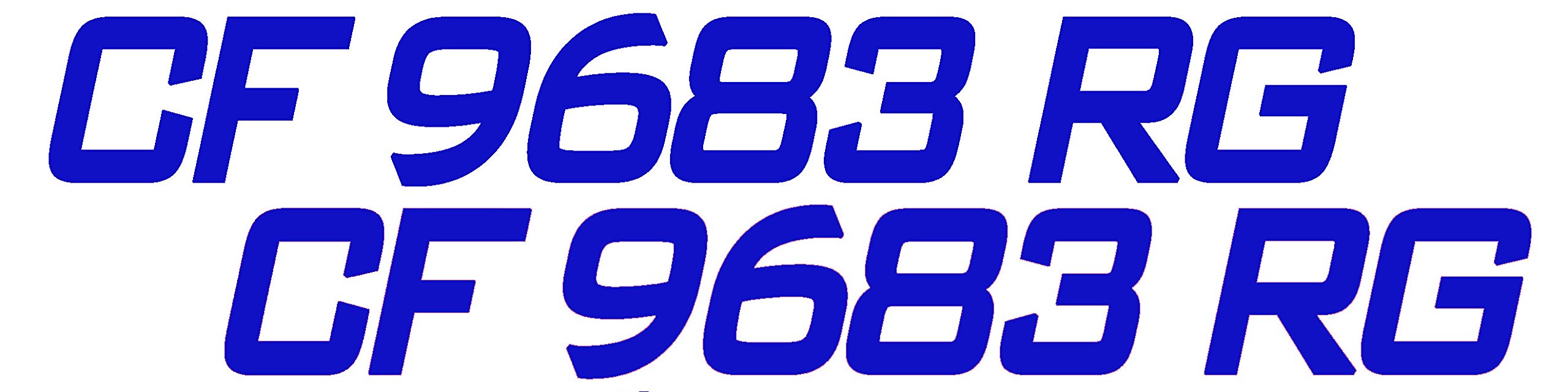 Custom Boat or PWC Registration Hull ID Decal Sticker Set of 2 - Durable Vinyl Waterproof Labels for Marine & Watercraft Identification (Perfect for Boating, Jet Ski & Water Sports)