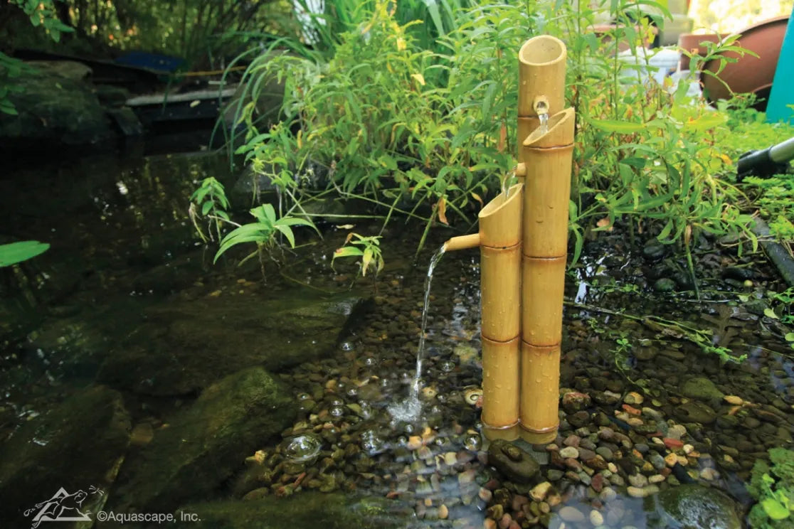 3 Tier Bamboo Water Fountain for Home & Garden - Relaxing Outdoor Decor with Natural Water Sounds | Perfect for Patio, Yard, and Zen Garden Landscaping