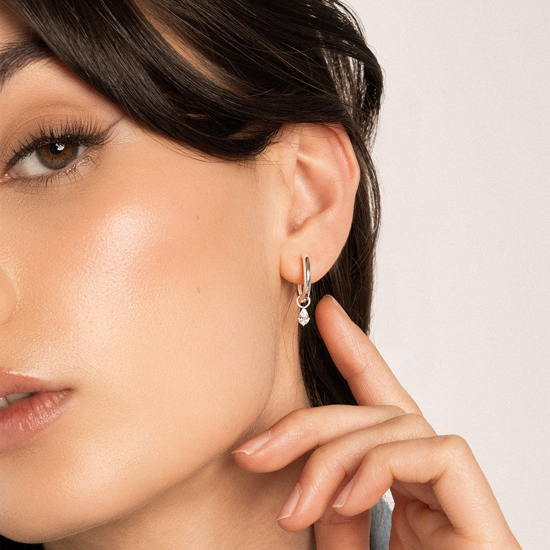 Axial Plain Hoops - Simple & Elegant Hoop Earrings for Women, 14K Gold Plated, Hypoallergenic | Perfect for Everyday Wear, Office, Parties & Special Occasions