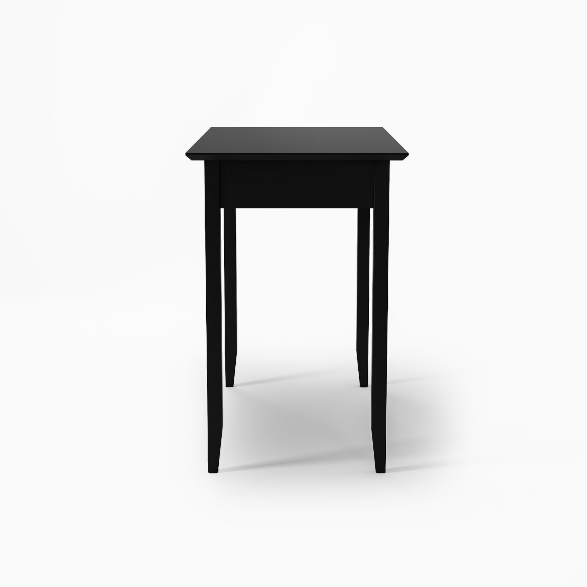 Camaflexi Black Shaker Writing Desk with One Drawer - Compact Home Office Desk for Small Spaces, Study & Work from Home