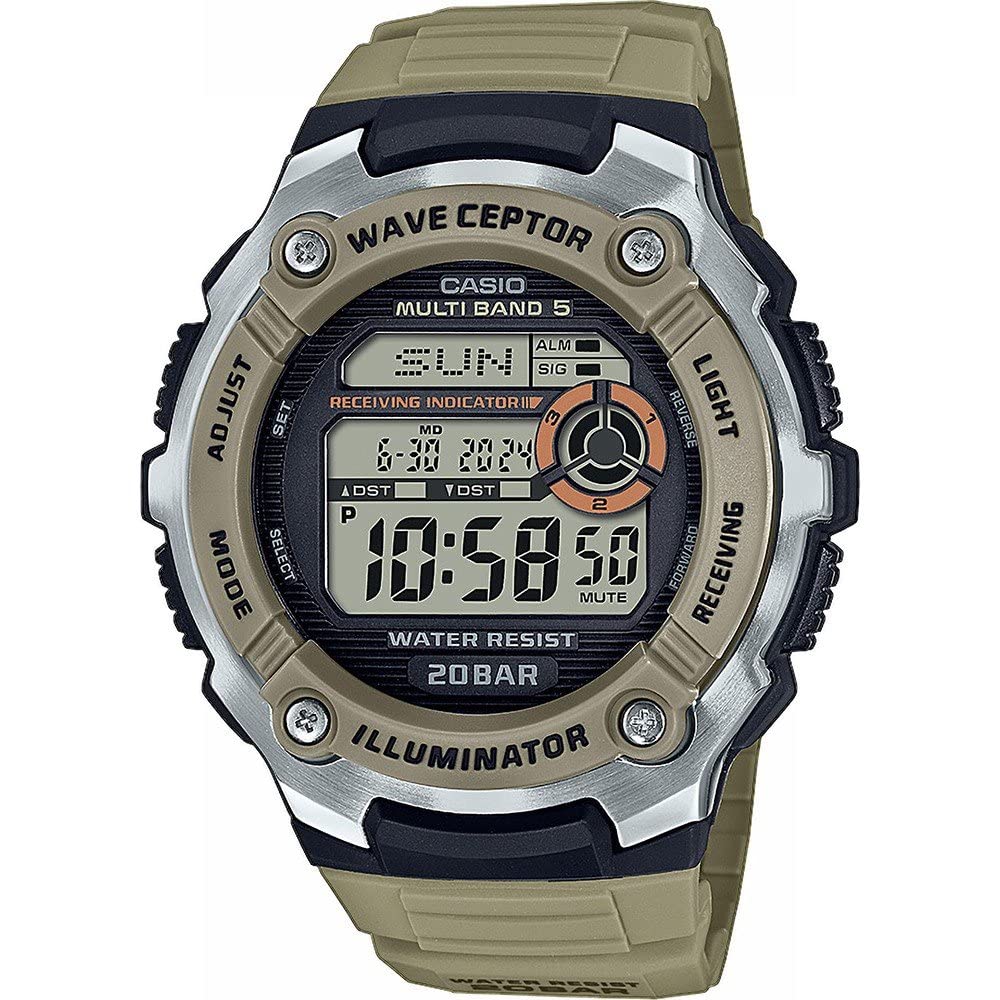 Casio Men's Wave Ceptor Solar-Powered Atomic Digital Watch with Date Display - Perfect for Business, Outdoor & Everyday Wear