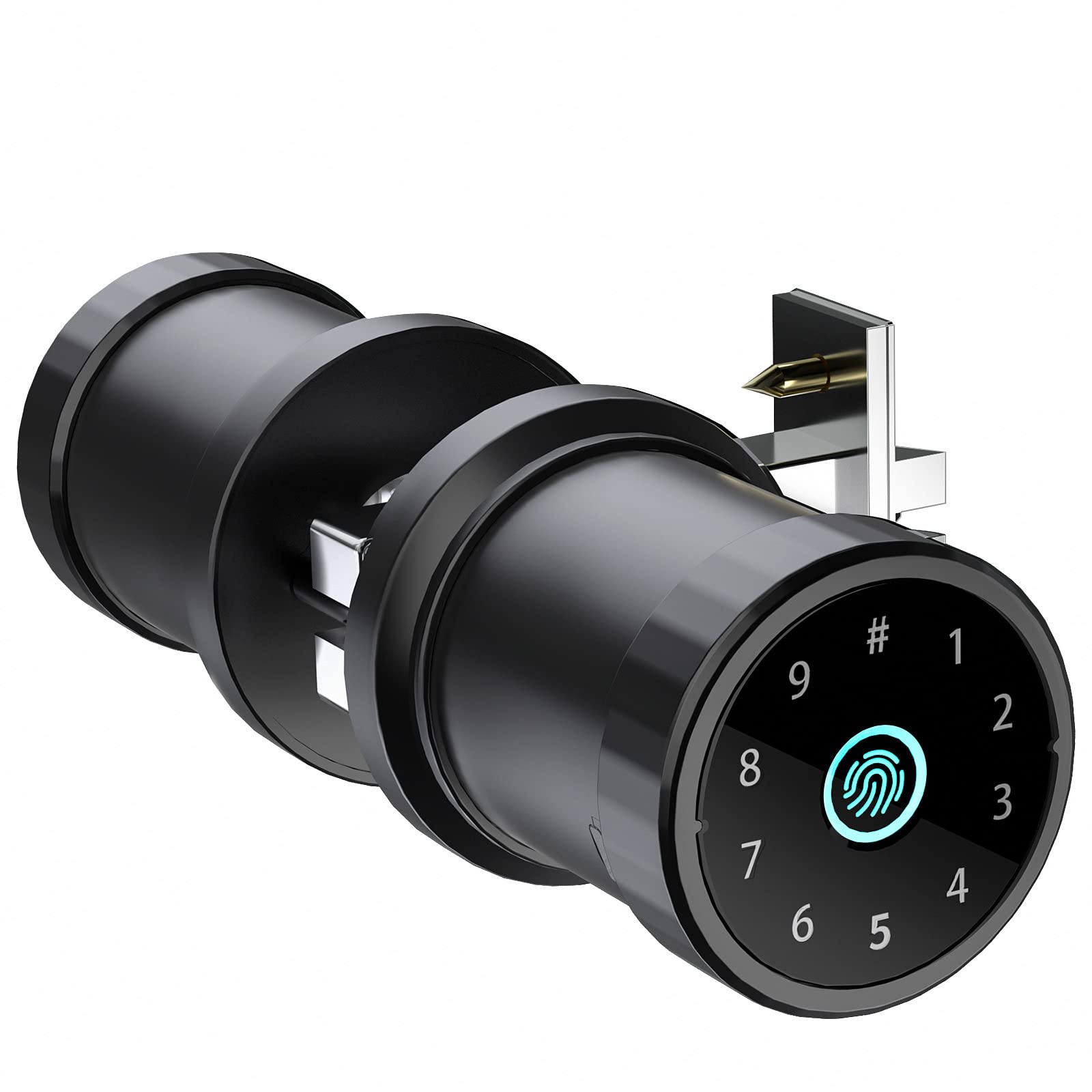 Smart Keyless Entry Door Lock - Biometric Fingerprint & App Control, Auto Lock, Anti-Peeping Password, Keyed Backup - Ideal for Bedrooms, Apartments & Offices (Home Security & Smart Access Solution)