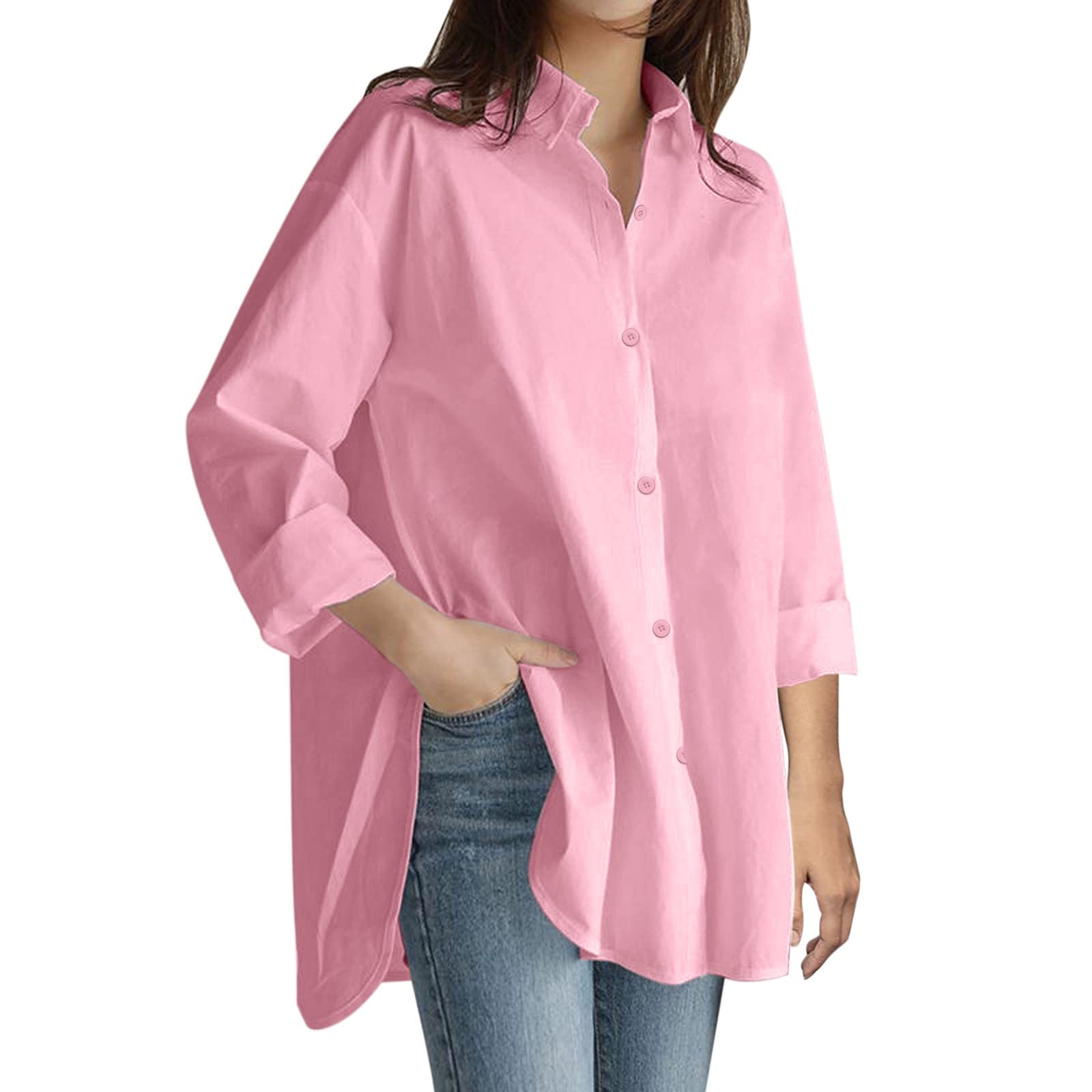 Women's Casual Summer Tops - Solid Color Hawaiian Shirts for Ladies, Workout & Vacation Wear, Beach Outfits, Office Casual & Outdoor Activities