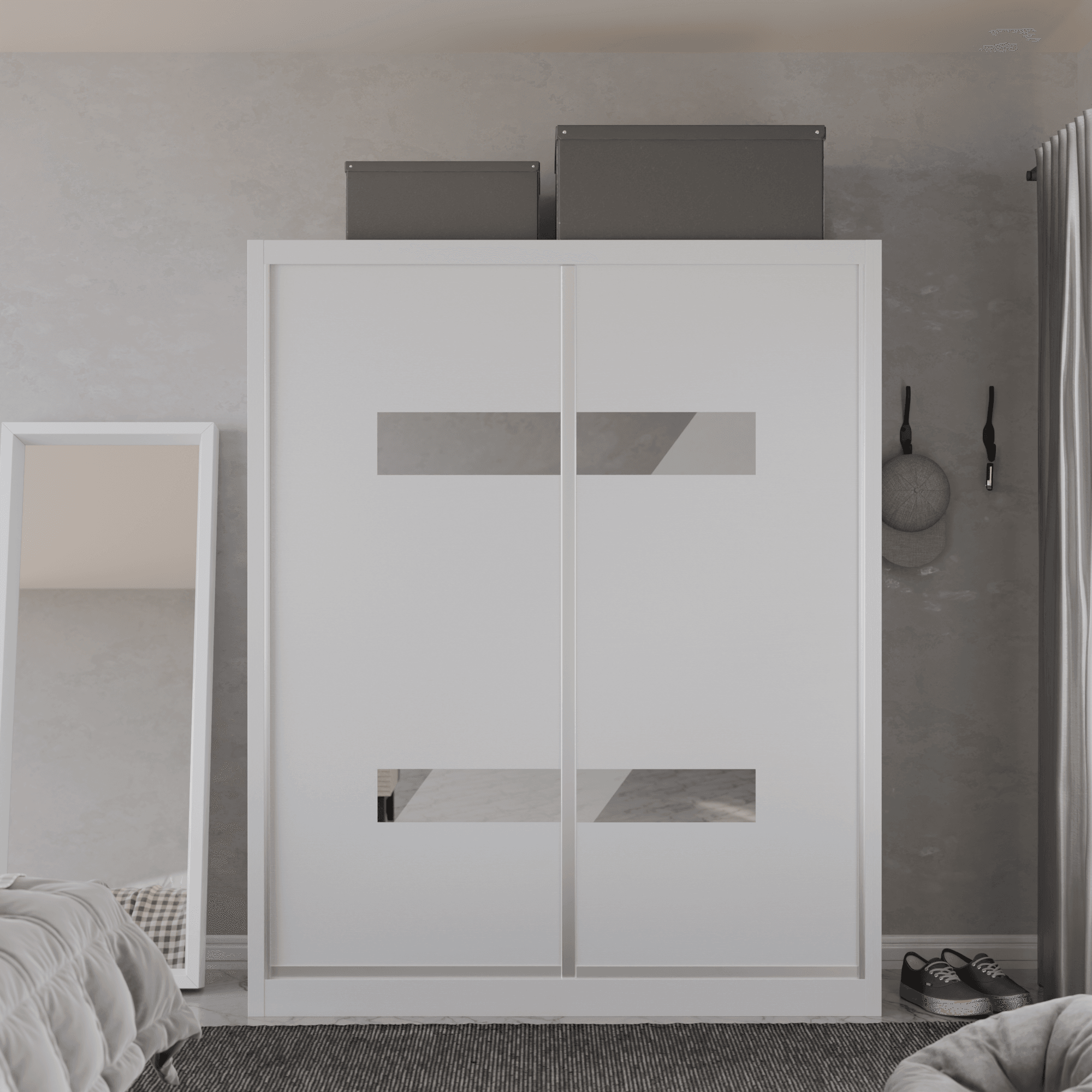 Micasa Modular Wardrobe W02 - Customizable Closet Organizer System for Bedroom & Walk-in Closets | Space-Saving Storage Solution with Adjustable Shelves & Hanging Rods | Perfect for Home Organization & Small Spaces