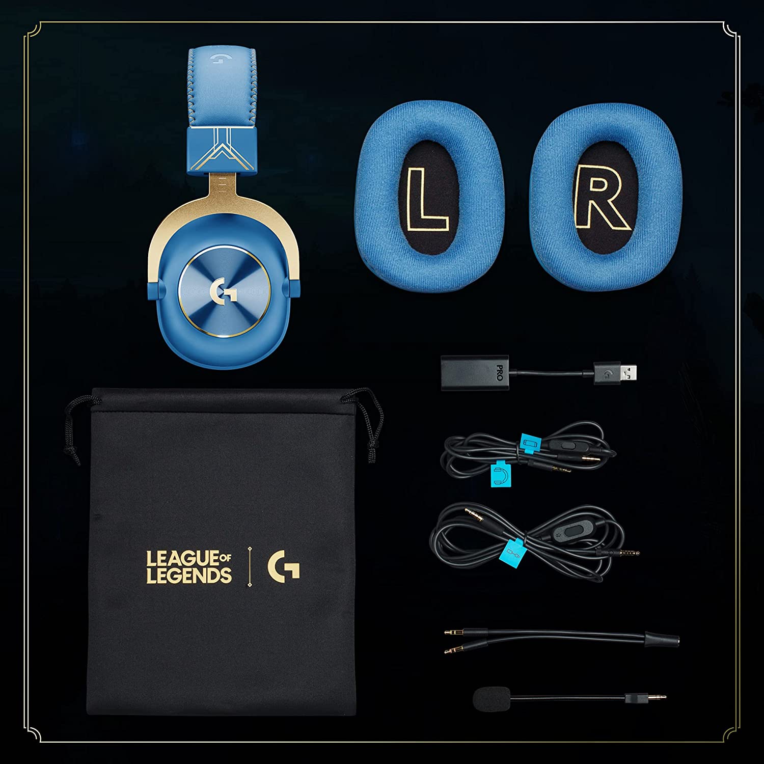 Logitech G PRO X Gaming Headset with Blue VO!CE Mic - Professional Grade Sound for PC, PS4, Xbox - Detachable Noise-Canceling Mic, DTS Headphone:X 2.0 - Perfect for Esports, Streaming & Competitive Gaming