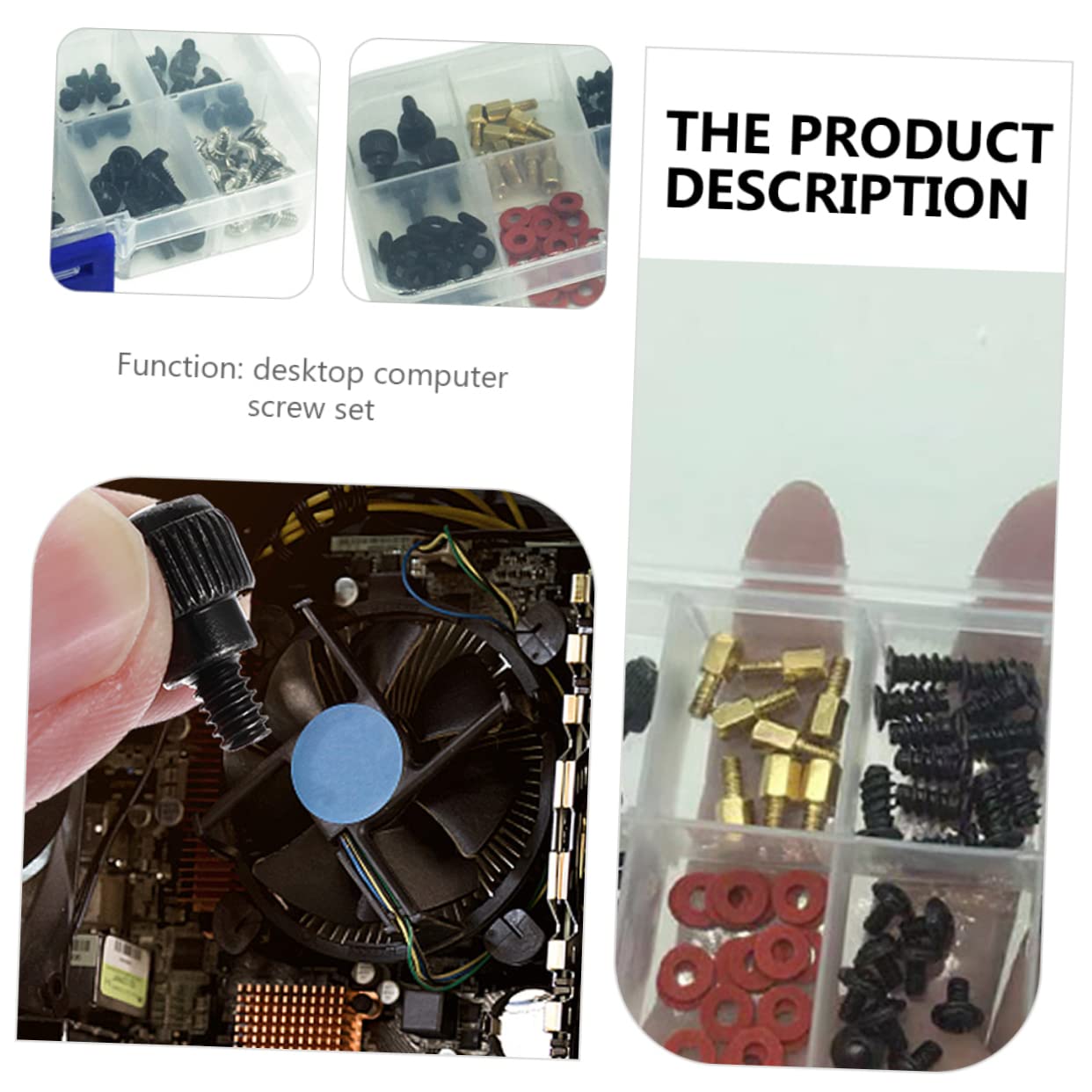ULTECHNOVO 100-Piece Computer Case Screw Kit - M3/M4/M5 Screws, Standoffs & Motherboard Spacers for PC Building & Repair - Durable Stainless Steel & Brass Computer Chassis Hardware Accessories (Perfect for DIY PC Assembly, Upgrades & Electronics Maintenance)