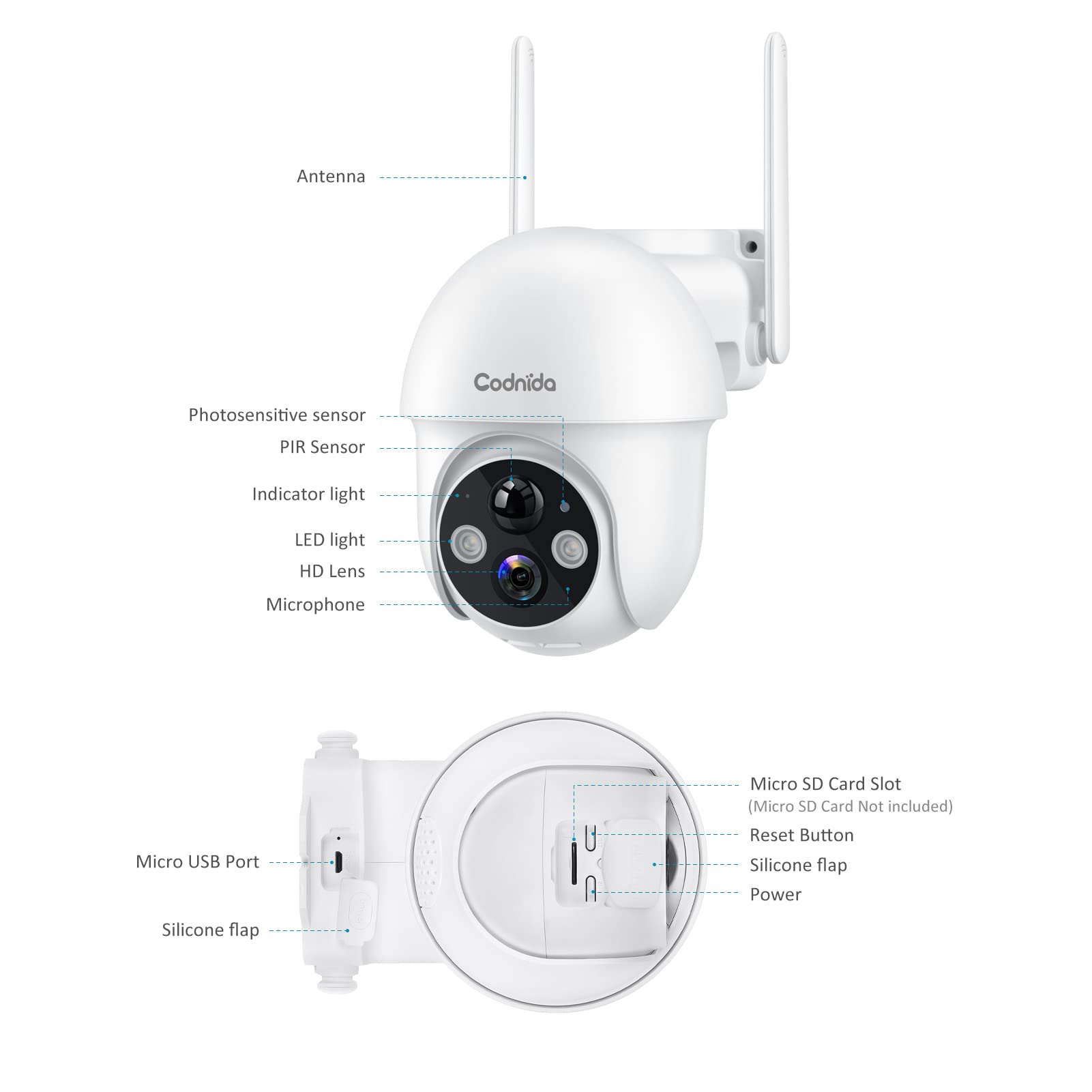 2K Solar Security Camera Wireless Outdoor - 3MP Battery Powered Surveillance Camera with Night Vision, PTZ Control, 2-Way Audio & Motion Detection - Alexa Compatible for Home Security & Property Monitoring (Ideal for Backyard, Garage & Driveway Protection)