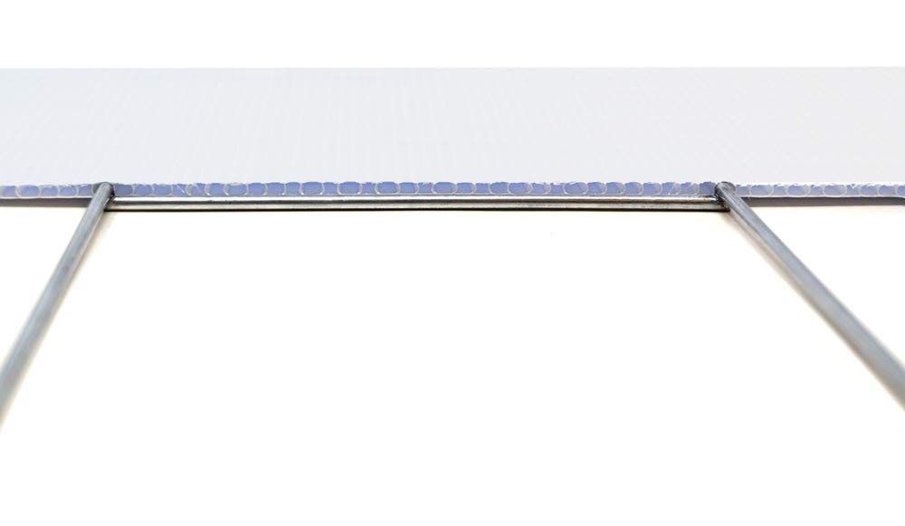 Durable 18x24 Inch White Corrugated Yard Sign Kit - 100 Pack with Heavy-Duty Galvanized Steel H-Stakes (10x24 Inch) - Perfect for Political Campaigns, Real Estate Signs, Yard Sales & Event Advertising
