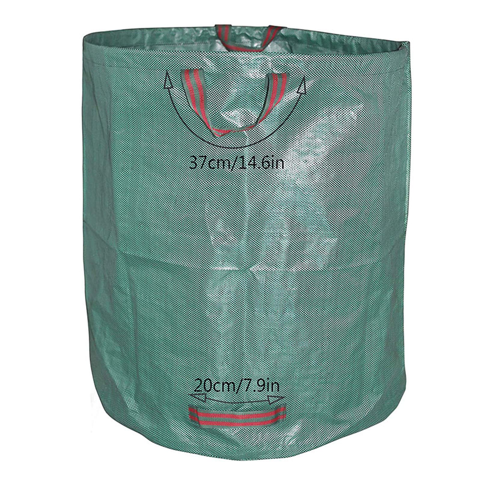 YAOBAO 3-Pack Heavy Duty Garden Waste Bags - 300L Capacity Waterproof Polypropylene (PP) Leaf Bags - Self-Standing Foldable Lawn & Yard Waste Collection Bags for Leaves, Grass Clippings, Compost - Perfect for Gardening, Landscaping, and Yard Cleanup (Green)