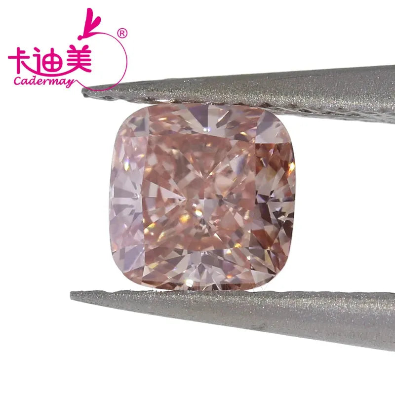 CADERMAY Cushion Cut 1.356CT VVS1 Clarity Brown CVD Lab Grown Diamond Loose Stone for Engagement Rings & Jewelry Making - Perfect for Custom Pendants, Earrings & Bridal Jewelry
