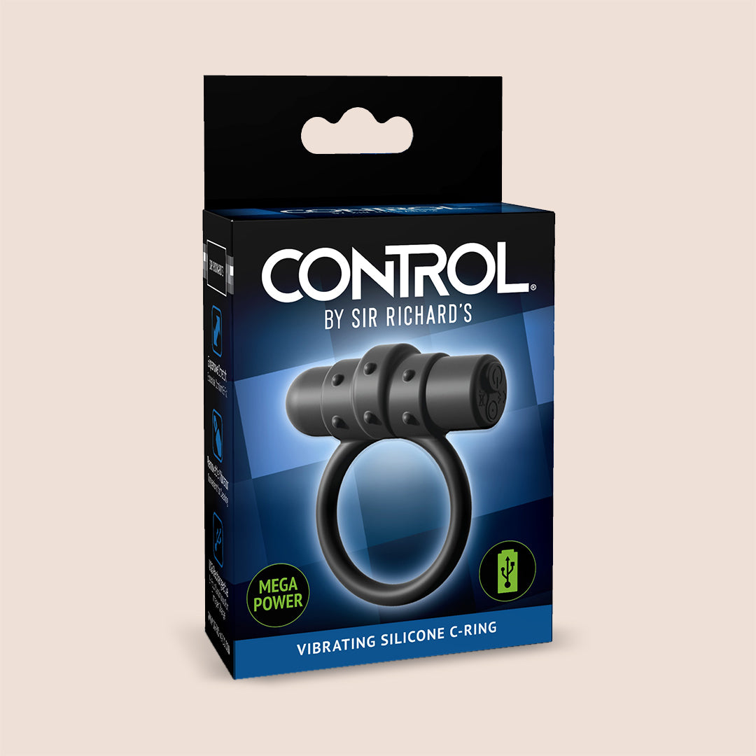 Sir Richard's CONTROL Vibrating Silicone C Ring - Thin Cock Ring for Enhanced Pleasure & Performance | Couples' Intimate Accessories for Spicing Up Bedroom Play