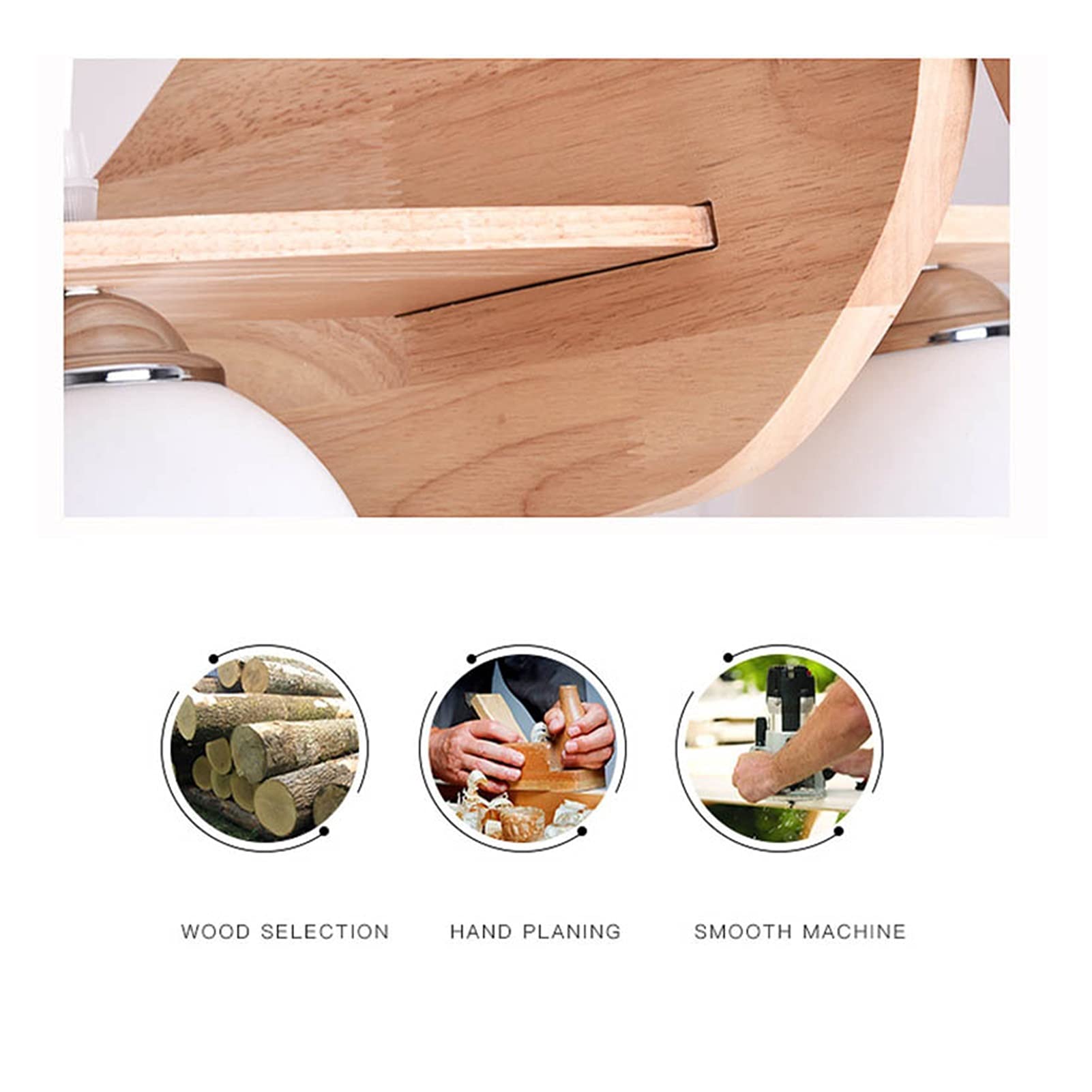 Modern LED Chandelier - Wooden Airplane Kids Room Ceiling Light, Japanese Nordic Style Hanging Pendant Lamp for Bedroom, Nursery & Playroom Decor