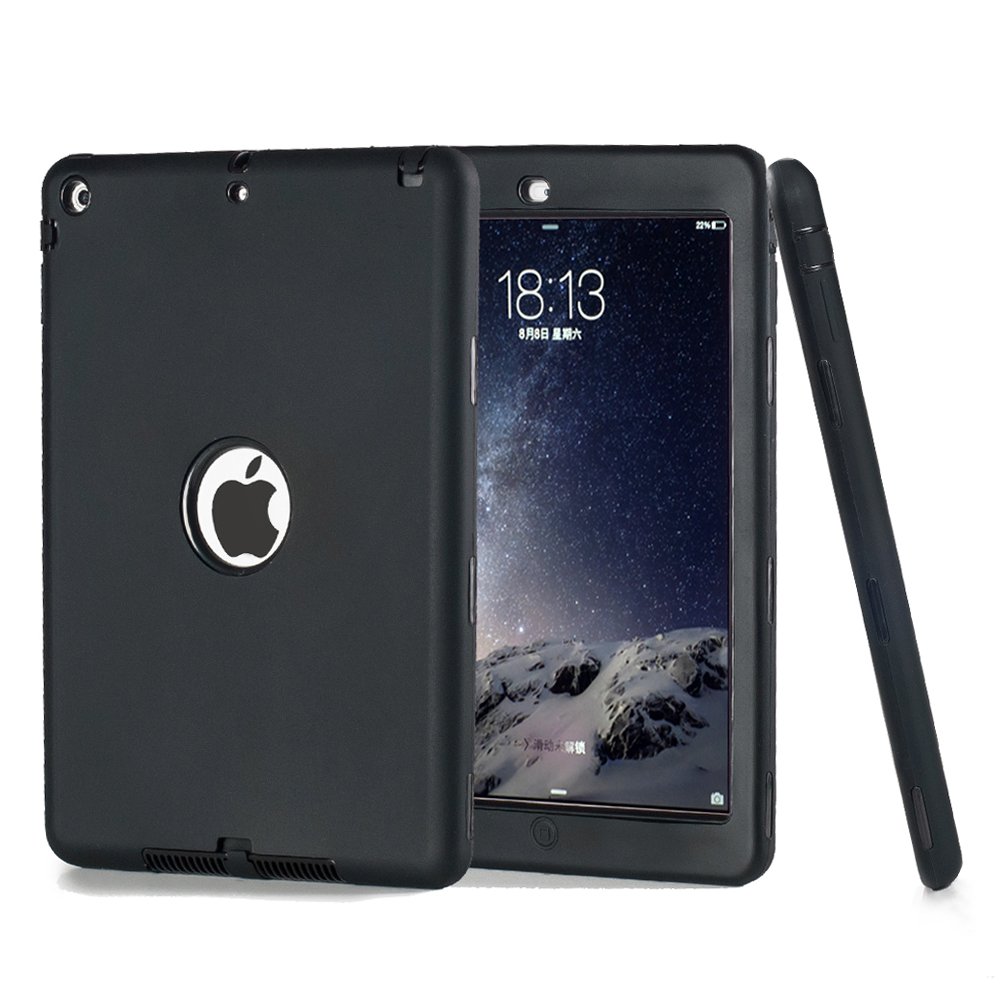 ZERMU 3-in-1 Heavy Duty Shockproof Rugged Case for iPad Air 5th Generation - Silicone + Hard PC Bumper with High-Impact Protection, Full Body Armor Defender Cover | Perfect for Travel, Outdoor Adventures & Daily Use