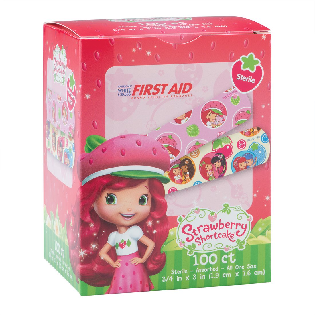 Strawberry Shortcake Adhesive Bandages - 1200 Count First Aid Kit Supplies for Kids | Cute Wound Care for School, Home & Travel