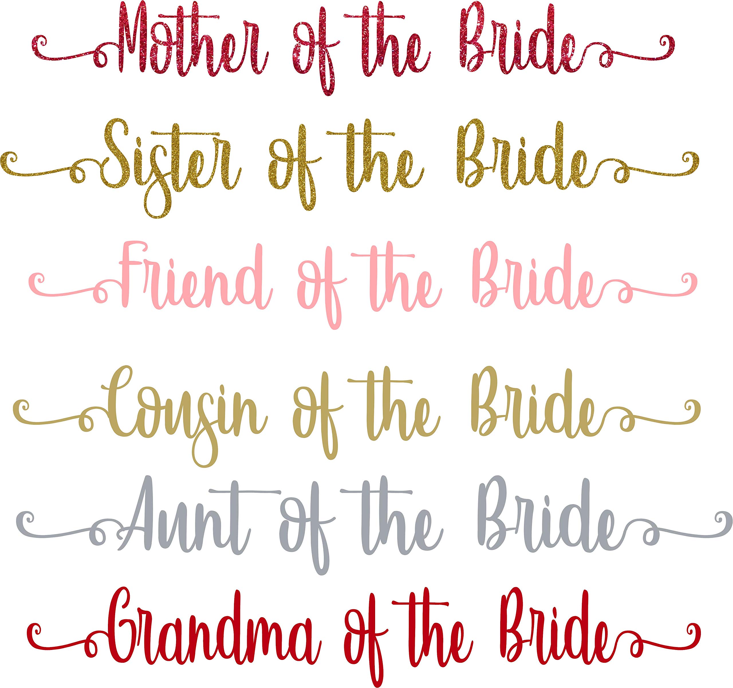 Bride's Sister Iron-On Glitter Gold – Wedding, DIY & Gifts