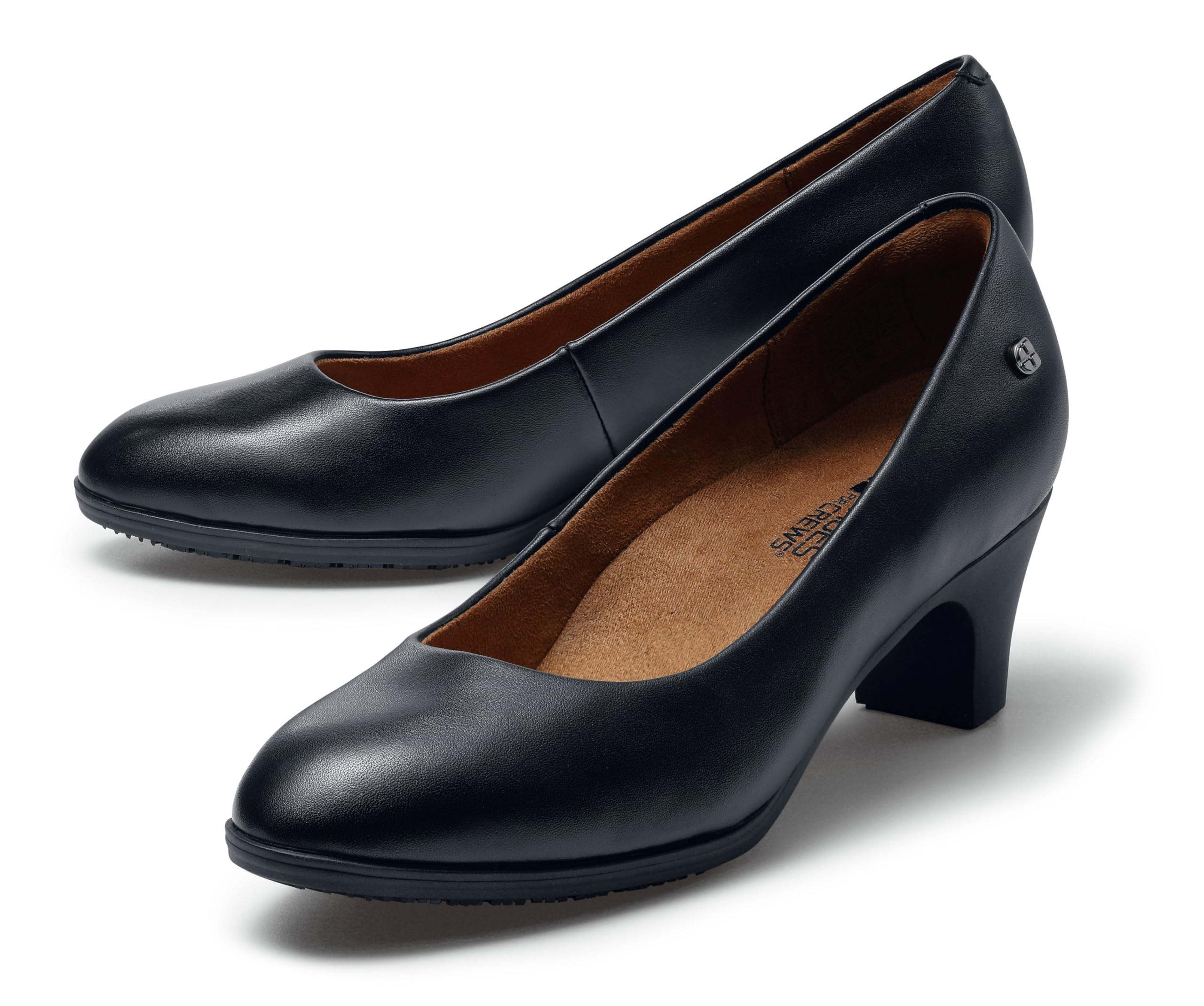 Slip-Resistant High Heel Dress Shoes for Women - Non-Slip Work Heels, Water Resistant & Comfortable Pumps for Flight Attendants, Waitresses & Nurses | Professional Safety Shoes for Restaurant, Hospital & Airline Crews