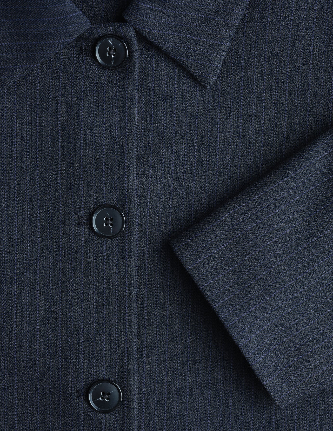 Serene Short Jacket for Women - Black Night Pinstripe Blazer - Stylish Office Wear & Evening Outfits