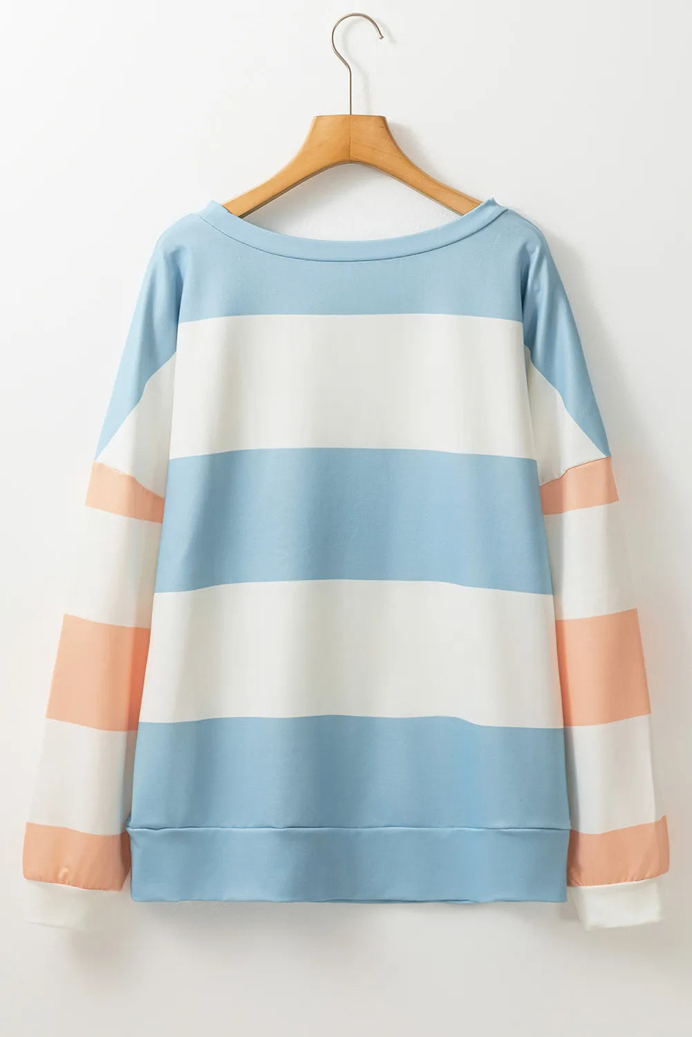 Women's Contrast Color Block Round Neck Long Sleeve T-Shirt - Casual Fashion Top for Everyday Wear, Work & Outfits