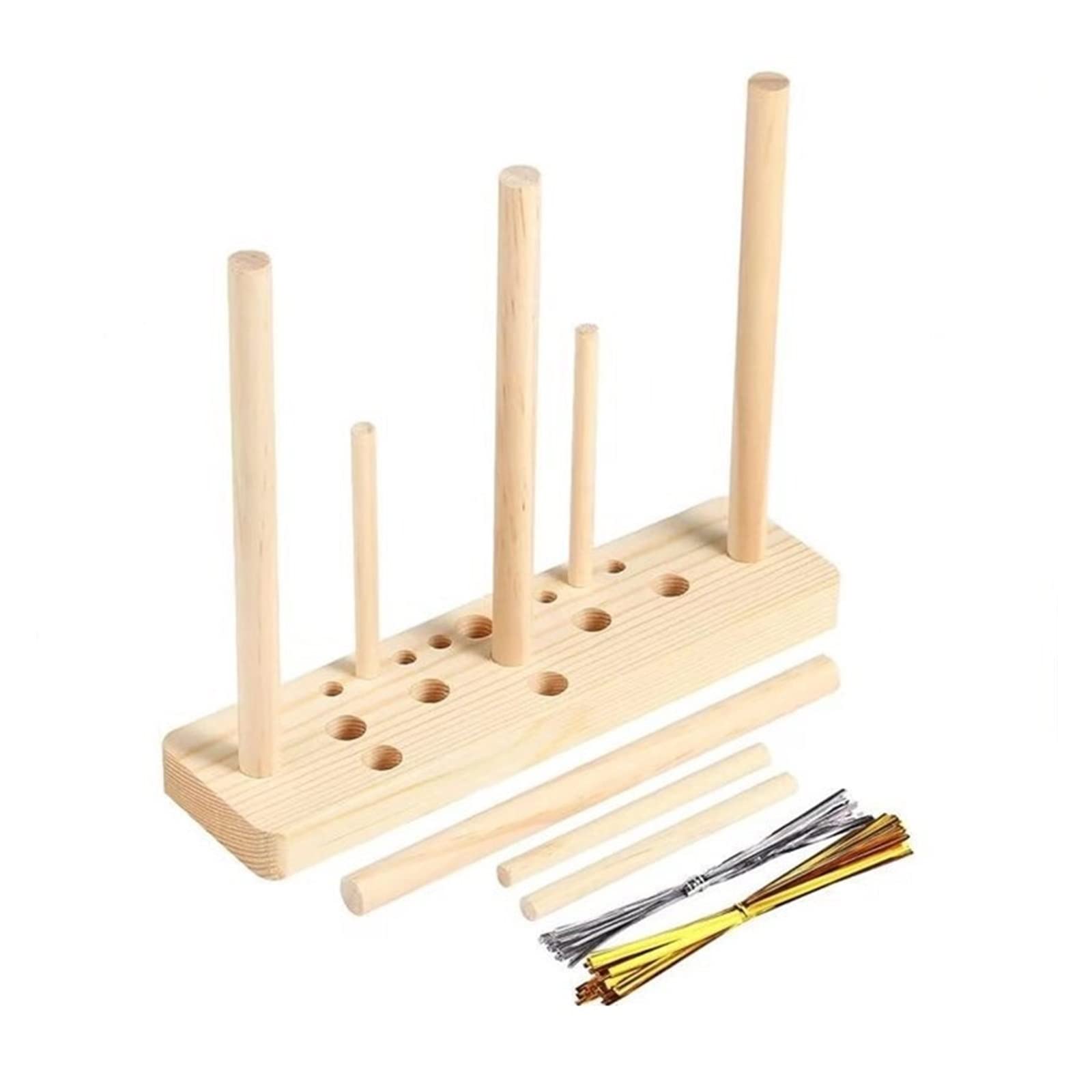LUCBEI Lightweight Portable Wooden Bow Maker Tool for Wreaths - DIY Ribbon Bow Maker with Twist Ties - Perfect for Holiday Decorations, Gift Wrapping & Craft Projects