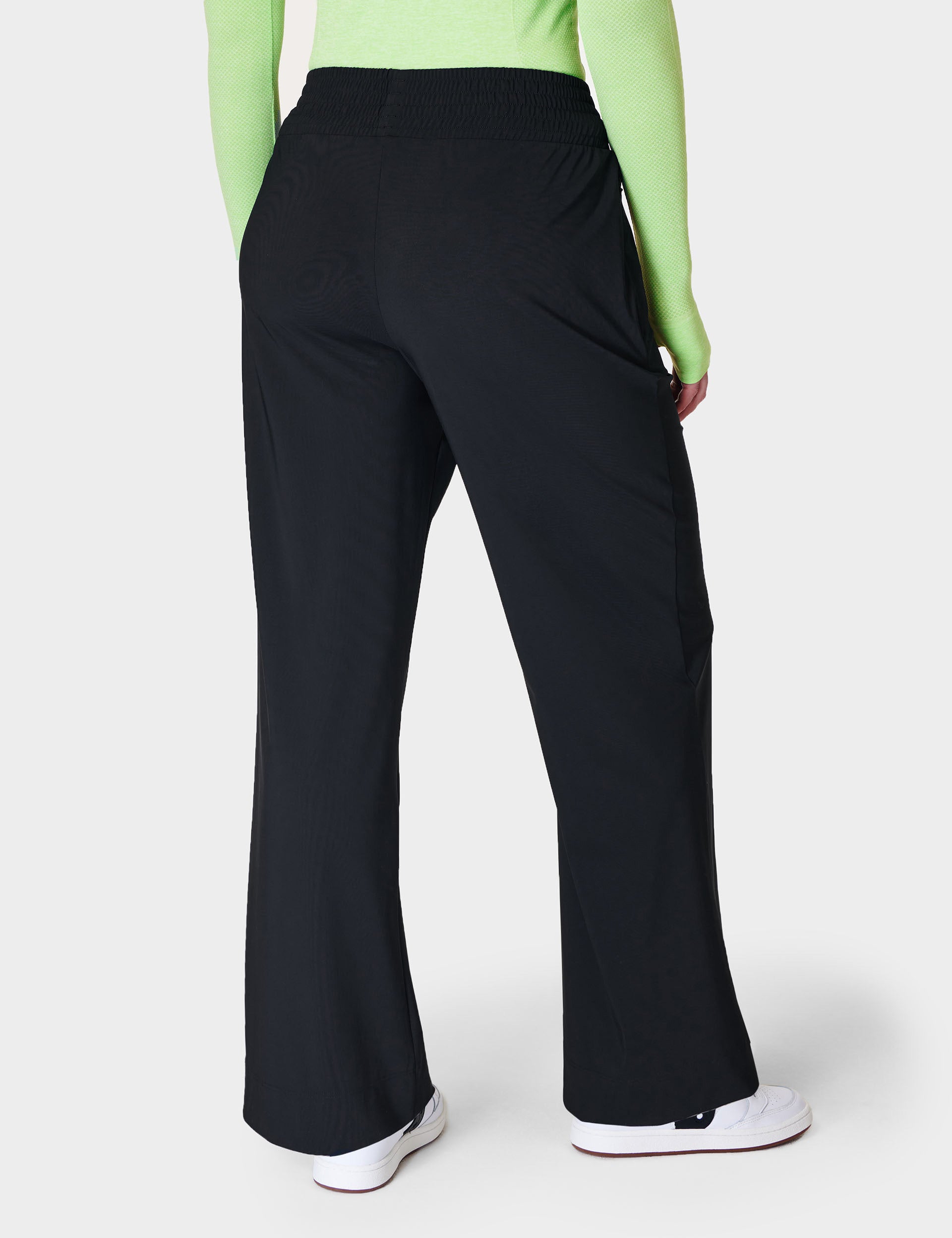 Explorer Wide Leg Track Pants for Women - Comfortable High Waisted Athletic Joggers - Black Workout & Lounge Pants for Yoga, Running & Casual Wear