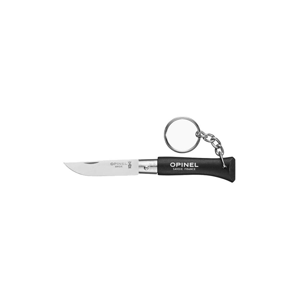 Opinel No.4 Stainless Steel Pocket Knife Keychain - Compact & Sharp for Everyday Carry, Outdoor Adventures & DIY Projects