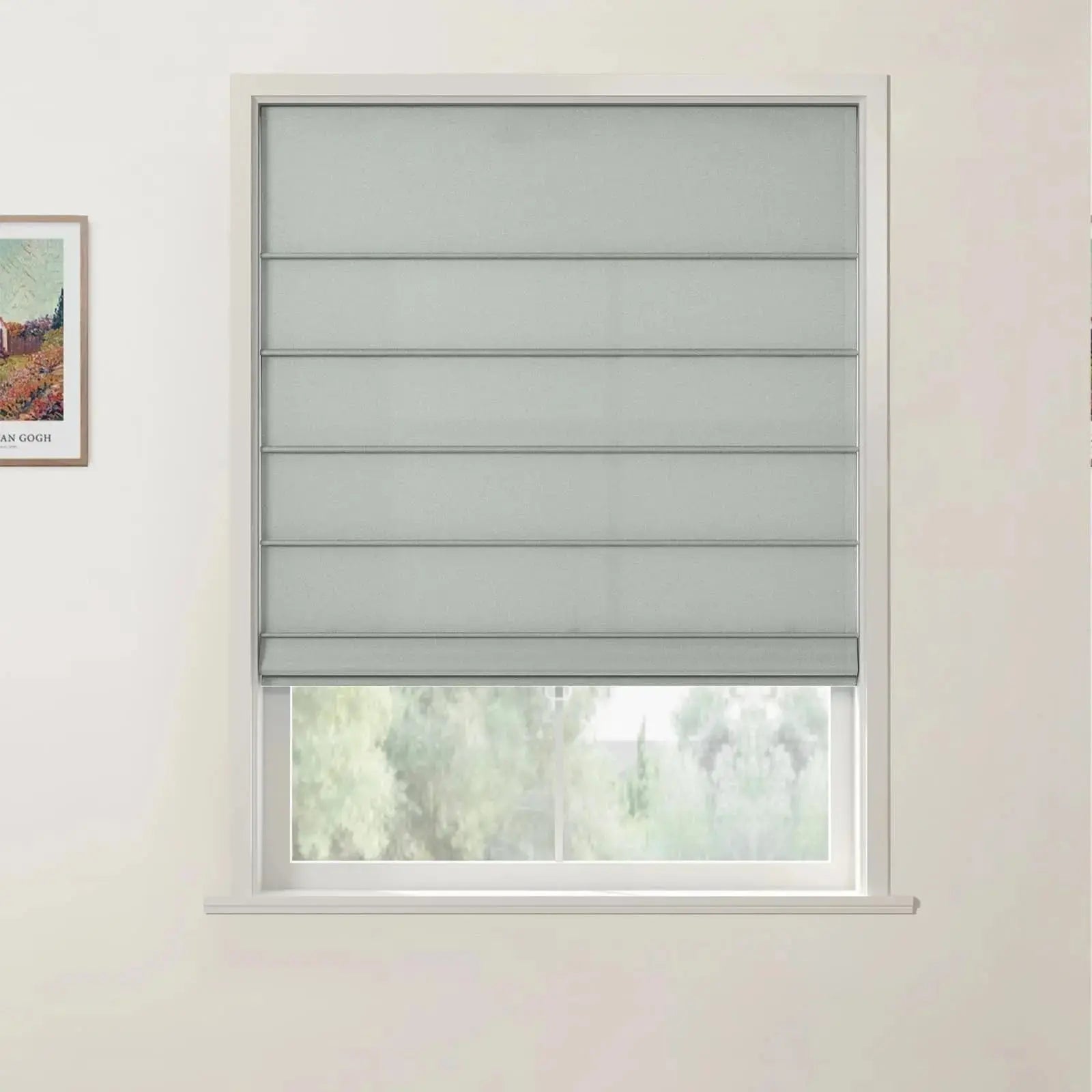 Custom Cordless Roman Shades for Windows - Blackout Back Slat Design for Privacy & Light Control - Perfect for Living Room, Bedroom, and Home Office
