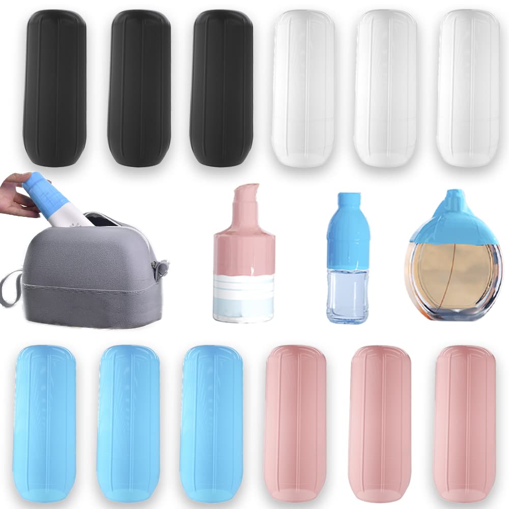 Reusable Silicone Elastic Sleeves for Leak Proof Travel Containers - Kitchen, Toiletries & Ice Box Accessories for Home & Luggage Organization | Perfect for Camping, Road Trips & Air Travel