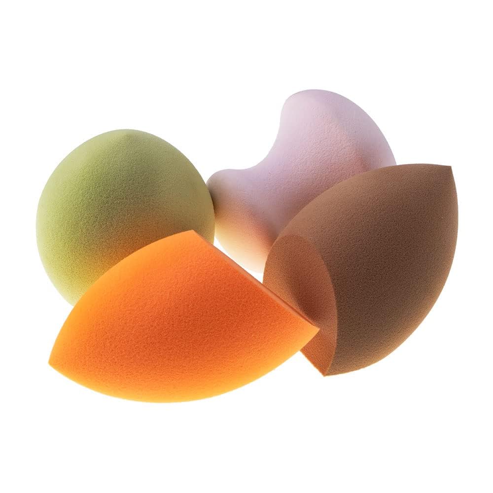 **Premium MIMY Makeup Sponge Set - 4 Pcs Velvet Soft Beauty Blenders for Flawless Foundation, Concealer & Powder Application - Ideal for Base, Eyes & Face Makeup - Perfect for Daily & Professional Use (Colors May Vary)**
