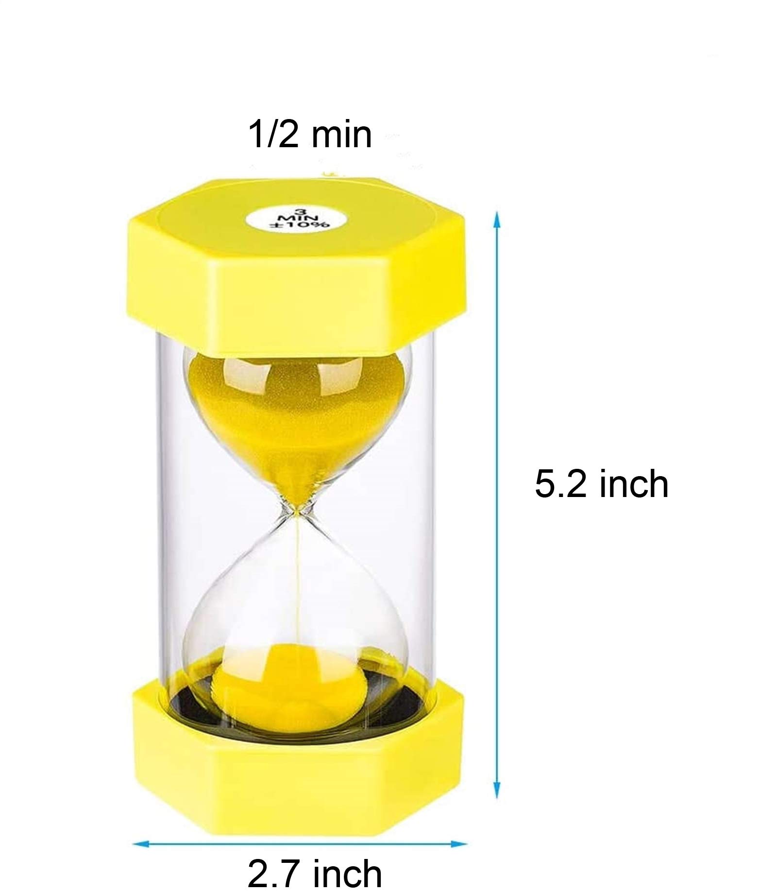 1 Minute Plastic Sand Hourglass Timer - Small Yellow Sand Clock for Kids, Study, Games & Home Decor | Perfect for Time Management, Classroom Activities & Decorative Display
