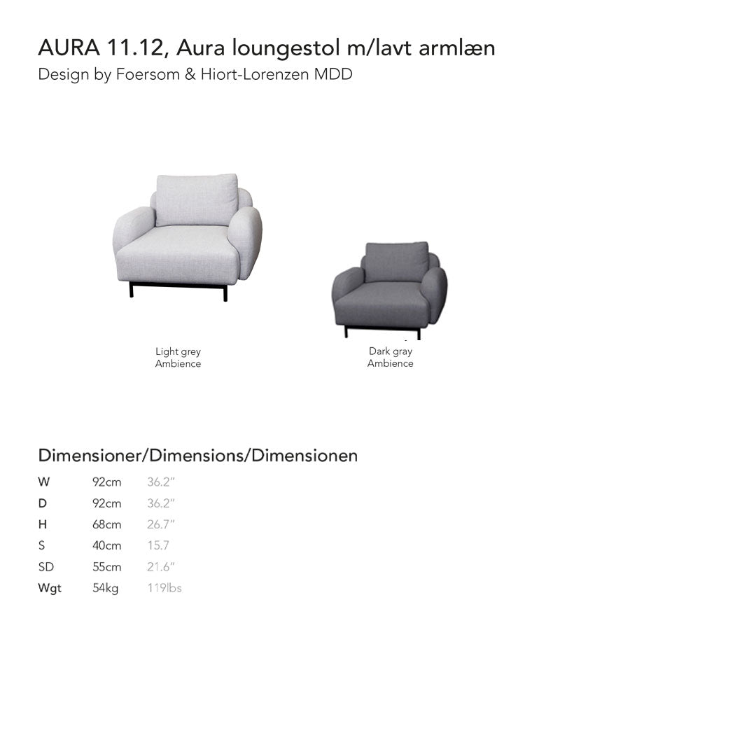 Aura Lounge Chair - Modern Comfortable Recliner for Living Room, Bedroom, or Office - Perfect for Relaxing, Reading, and Napping