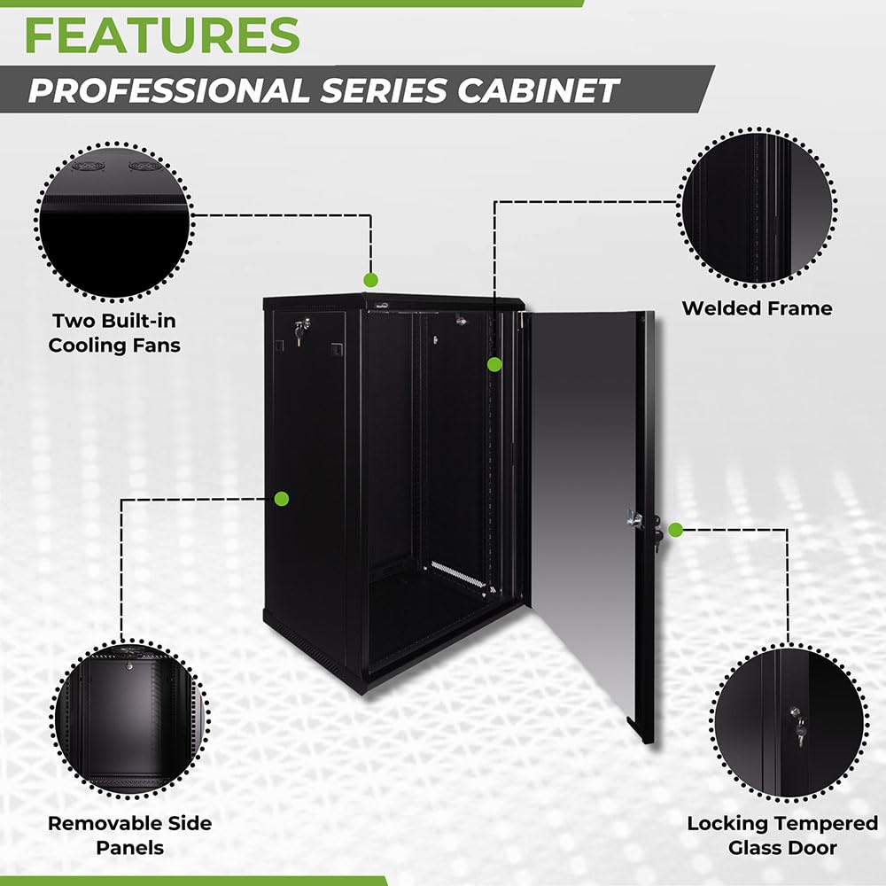 NavePoint 18U Server Rack Enclosure - 17.7