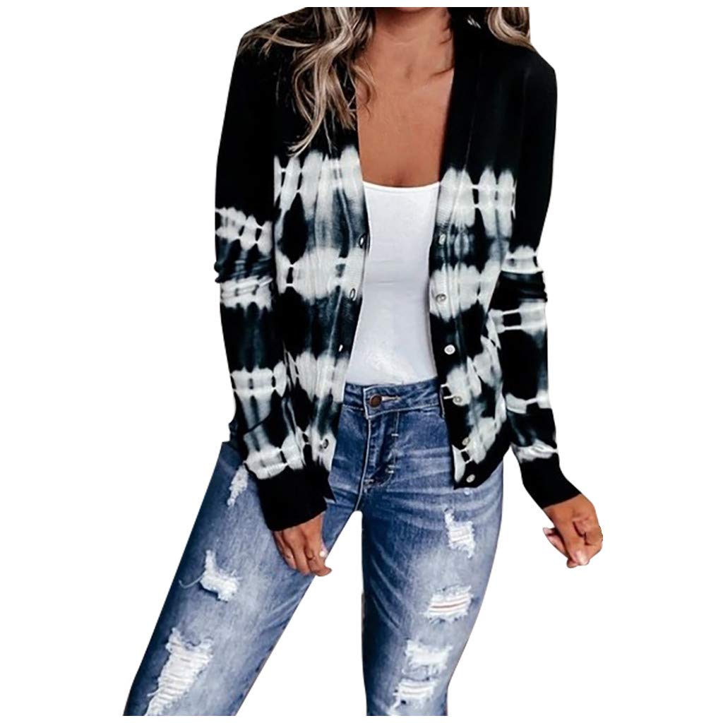 Plus Size Women's Striped Long Sleeve Cardigan Sweater - Casual Open Back Blouse Top for Fall Layering & Office Wear