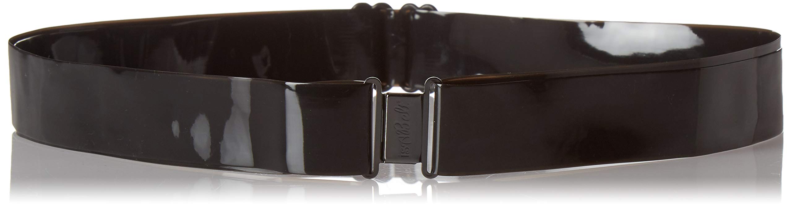 Women's Wide Magnetic Flat Black Belt - Adjustable One Size Waist Belt for Pants & Jeans - Perfect for Work, Travel & Everyday Comfort