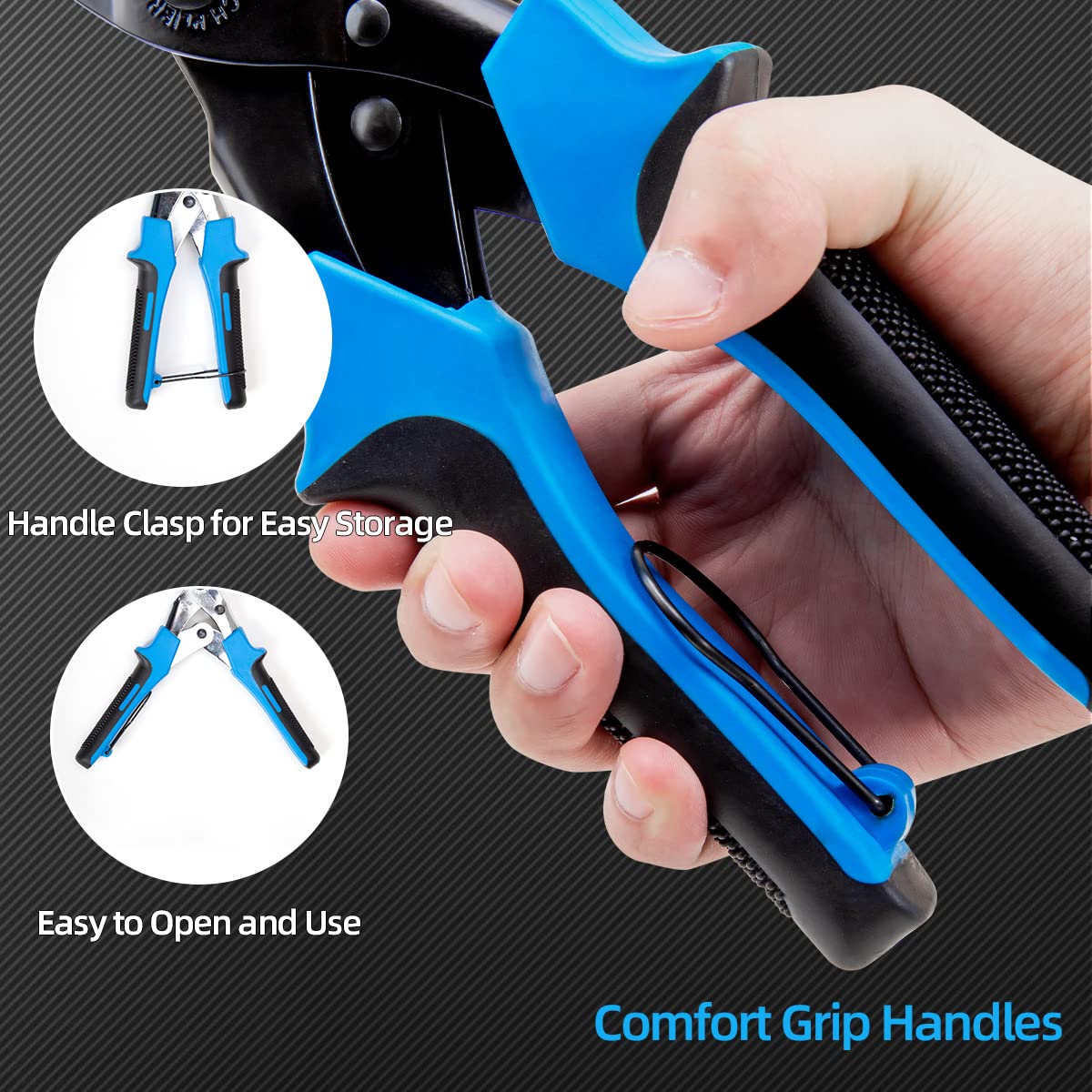 WUTA Leather Piercer Tool - 4mm 4 Teeth Diamond Hole Punch Pliers for Leather Craft, Handheld Silent Stitching Chisel & Pricking Iron - Perfect for Leatherworking, DIY Projects, Shoe/Bag Repair