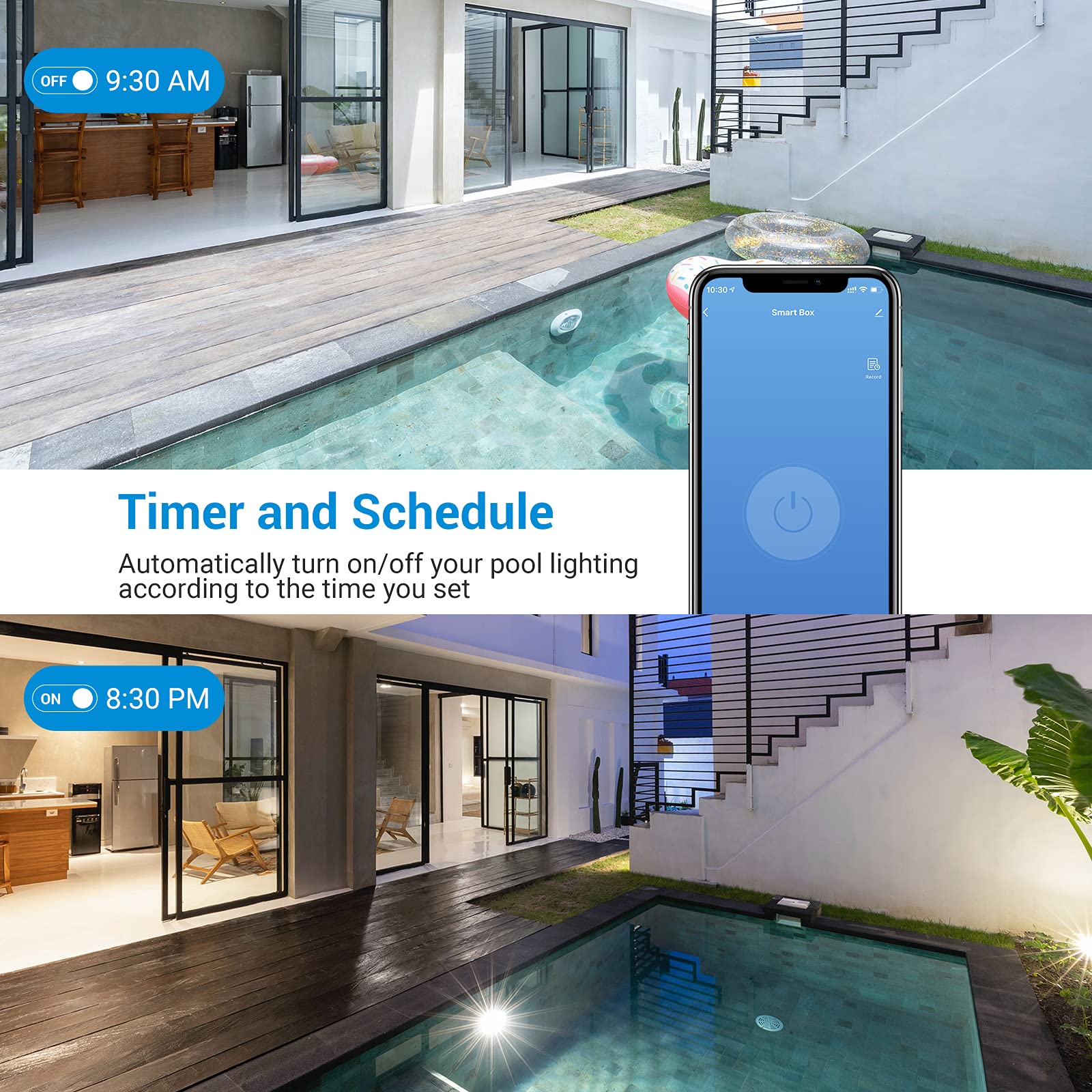 DEWENWILS WiFi Pool Timer Switch - 40A Heavy Duty 120-277VAC 2HP, Smart Home Compatible with Alexa & Google Assistant, ETL Certified - Perfect for Swimming Pool Pumps, Hot Tubs & Outdoor Lighting Control