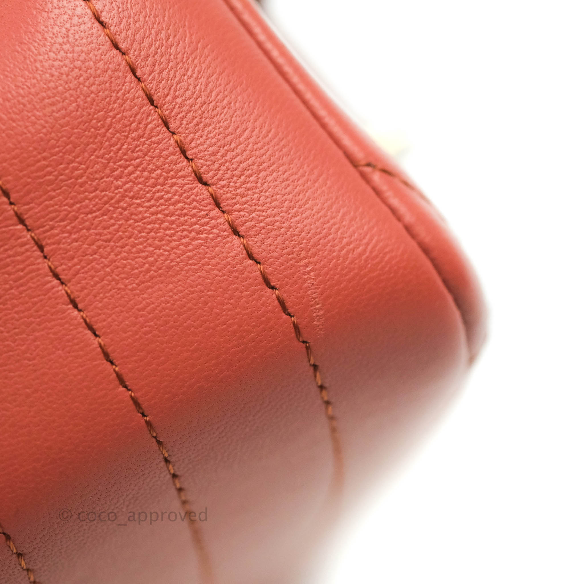 Chanel Chevron Mini Rectangular Flap Bag in Brick Red Lambskin Leather with Aged Gold Hardware - Luxury Crossbody Purse for Women, Perfect for Date Night & Special Occasions