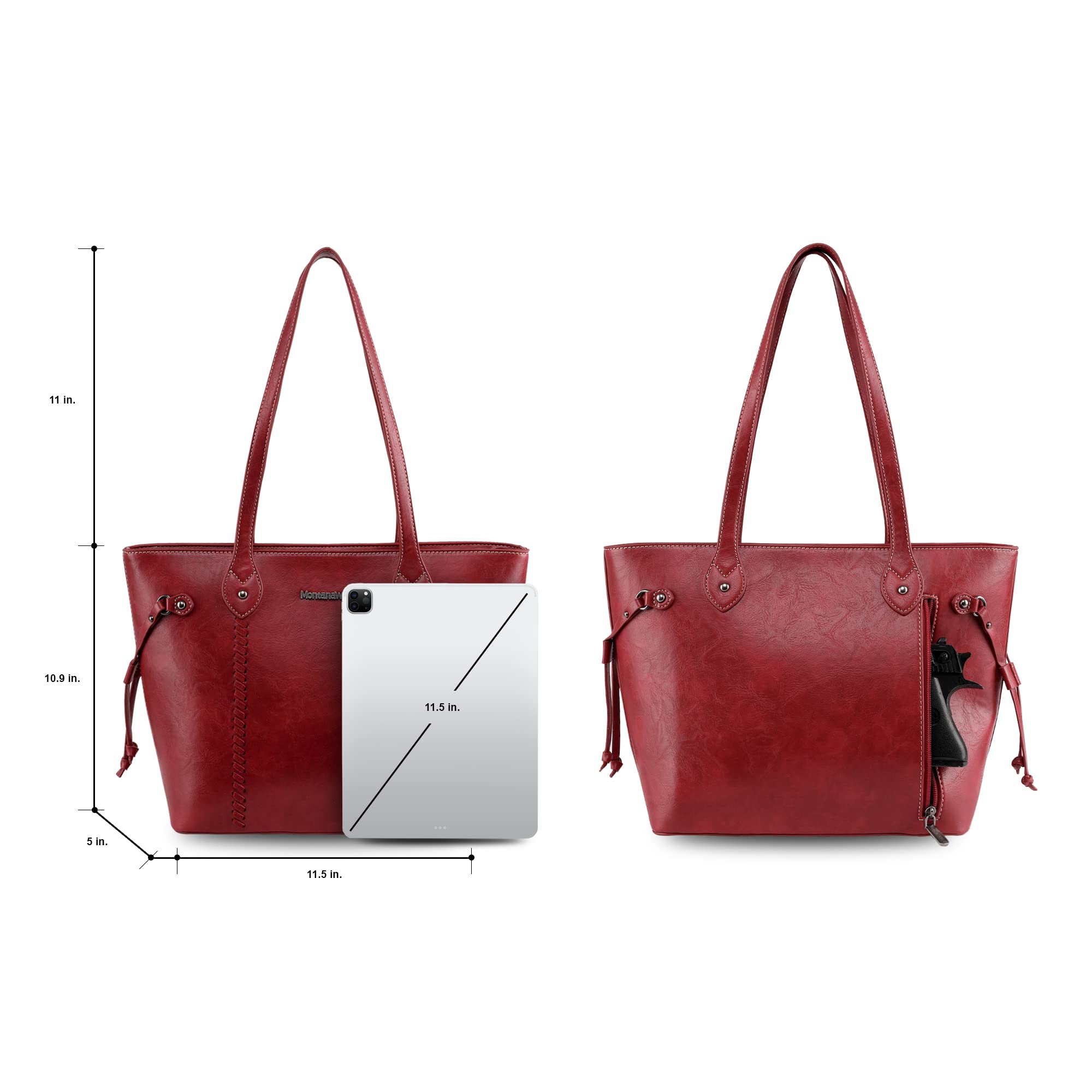 Montana West Large Tote Bags for Women - Stylish Woven Zipper Handbags & Purses for Work, Travel & Everyday Use