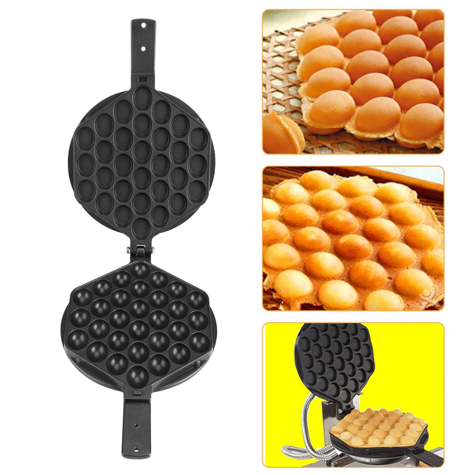 EVTSCAN Nonstick Egg Waffle Maker Pan - Bubble Waffle Iron Mold with Accessories for Home & Commercial Use - Perfect for Breakfast, Desserts, and Street Food Snacks