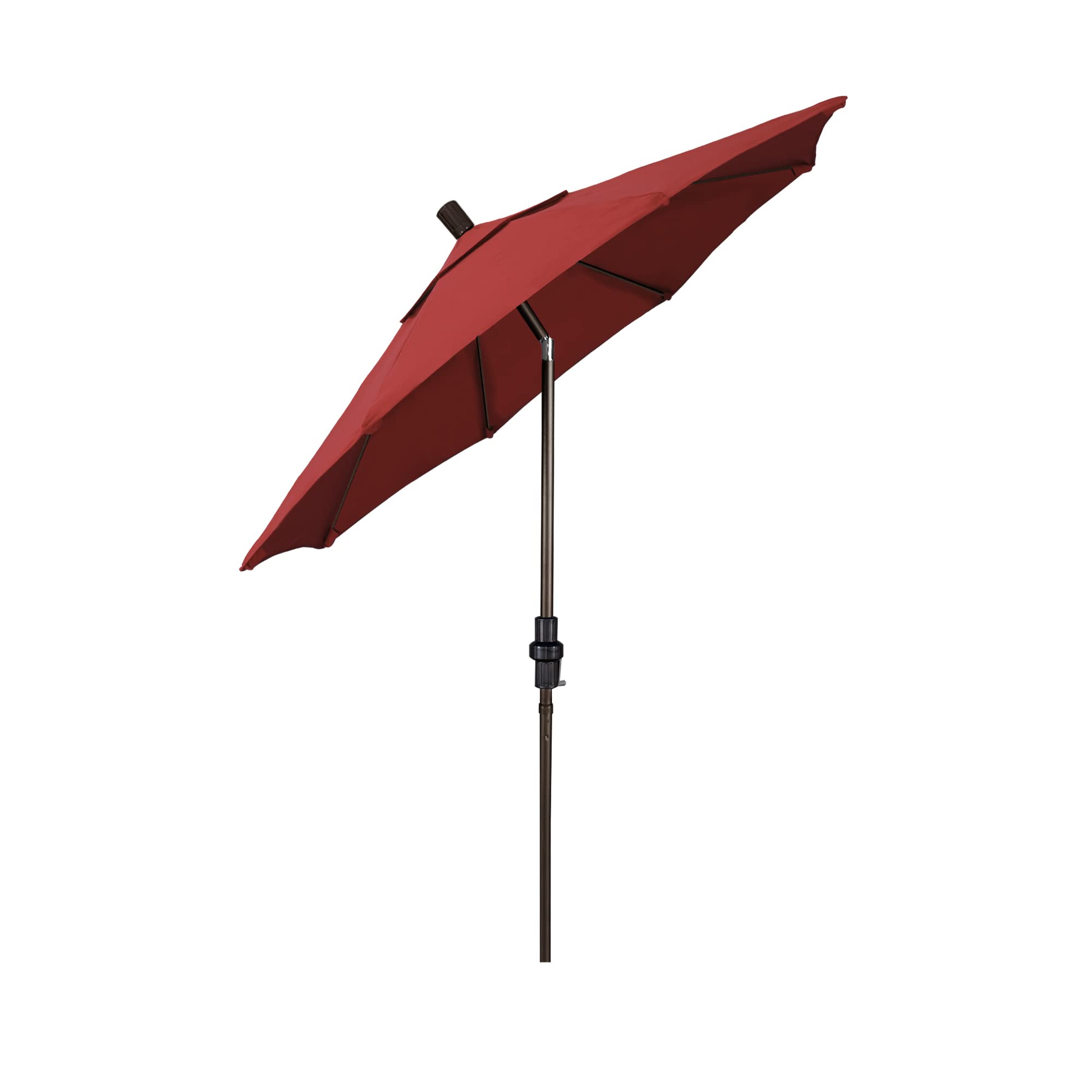 California Umbrella 7.5' Round Outdoor Patio Umbrella with Aluminum Pole & Fiberglass Ribs - Crank Lift & Collar Tilt Mechanism - Perfect for Backyard, Poolside, and Restaurant Outdoor Seating Areas