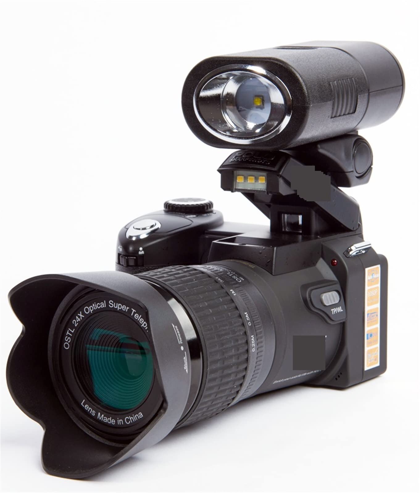 AUBEST 24X Optical Zoom DSLR Camera - 33MP Professional Video Camera with Auto Focus, 1080P HD, 3 Lenses & Flashlight for Photography & Outdoor Videography (No SD Card Included) - Perfect for Travel, Vlogging, and Wildlife Recording