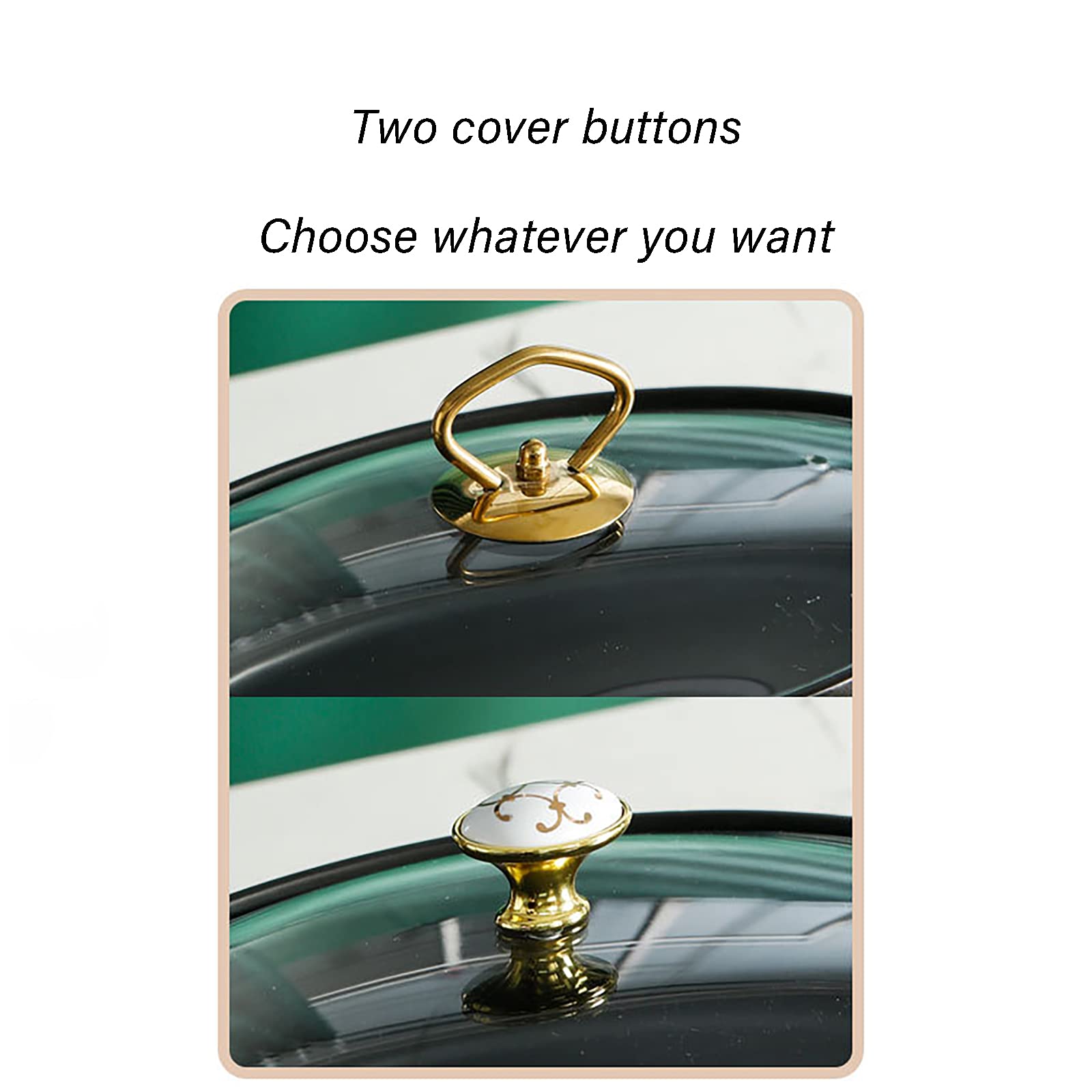 2 Quart Round Chafing Dish Set - Ceramic Marble Finish with Glass Lid for Weddings & Buffets