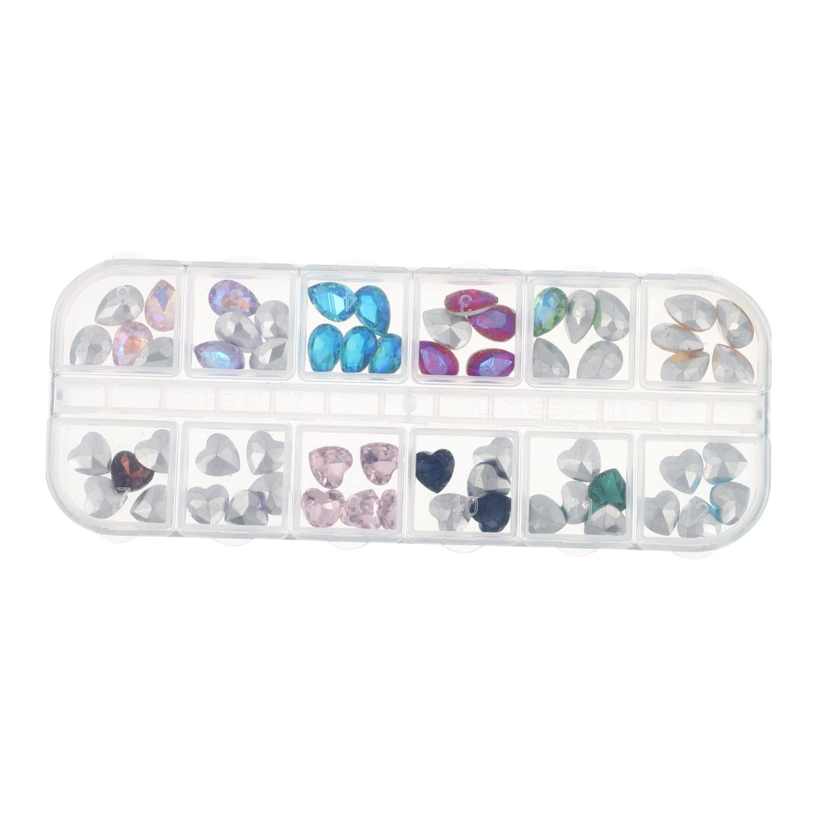Lurrose 1 Box Nail Art Decorations - Rhinestones, Diamonds & Sequins for Nails | DIY Manicure Drill Accessories | Perfect for Nail Salon, Home Use & Party Glam
