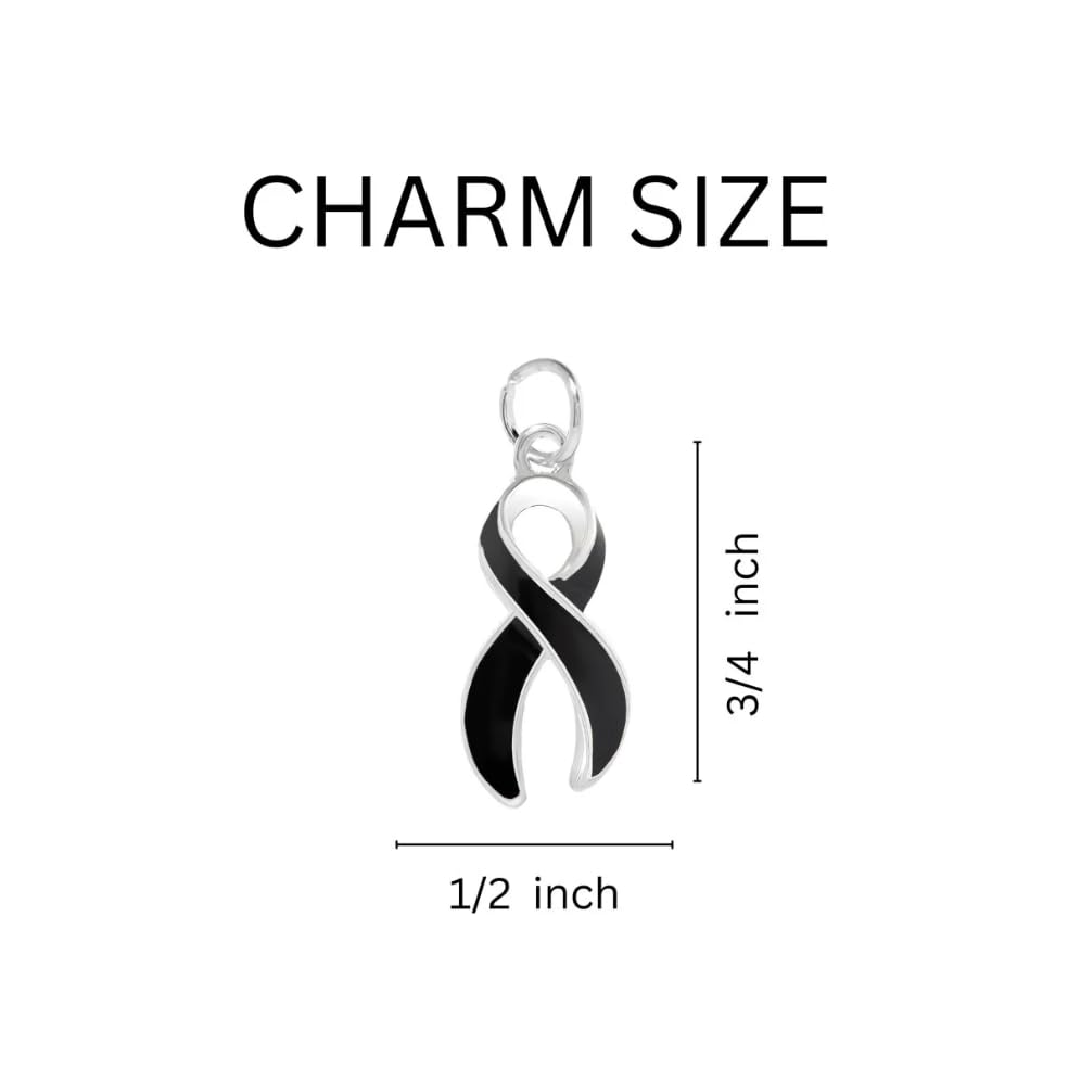 Melanoma Awareness Black Ribbon Rope Bracelet - Support Melanoma Patients & Fundraisers - Stylish Wristband for Cancer Awareness Events, Charity Walks & Daily Wear