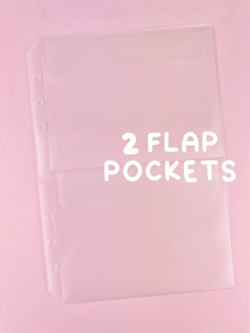 A5 Refillable Notebook with 2 Flap Pockets - 4 Pack for School, Office & Travel Organization | Premium Paper for Writing, Note Taking & Document Storage