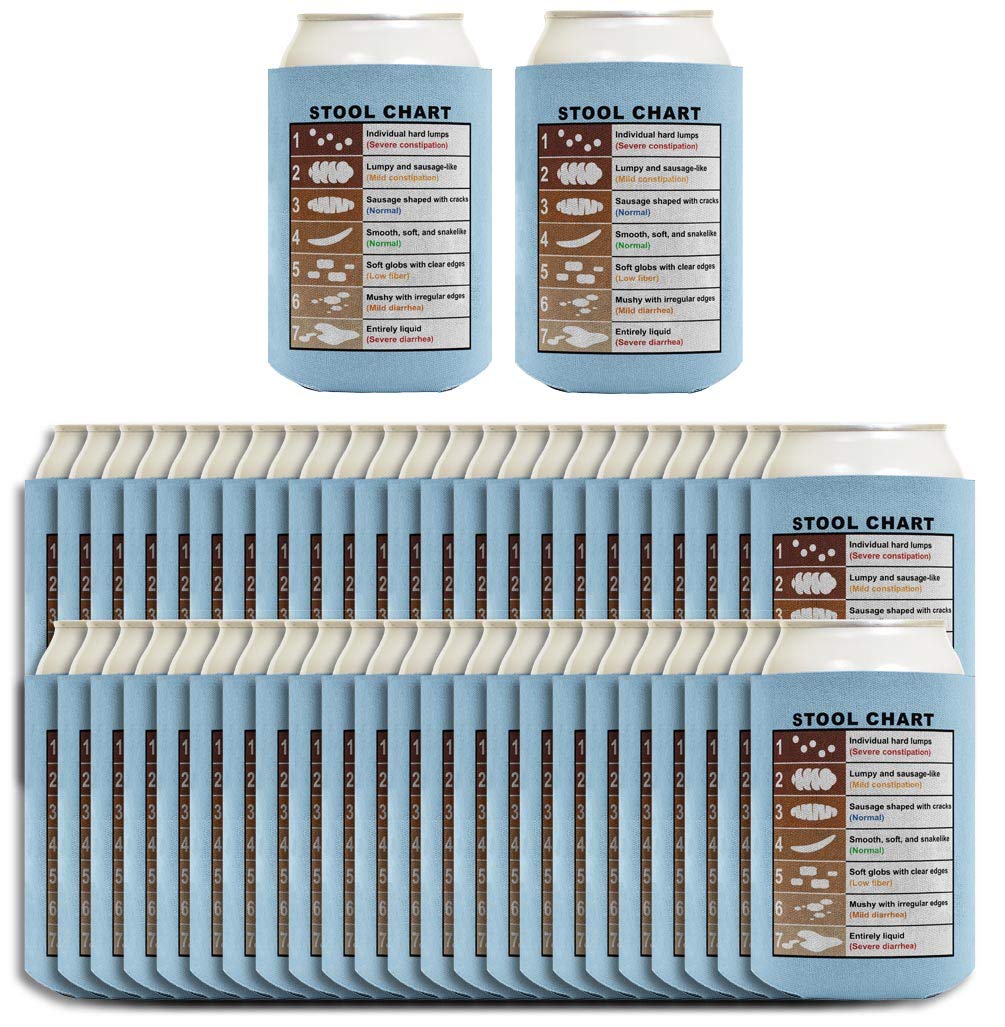 96-Pack Funny Nurse Gifts - Stool Chart & Potty Humor Can Coolers for GI Doctors | Perfect for Medical Office Gag Gifts, Nursing Graduation & Healthcare Worker Appreciation