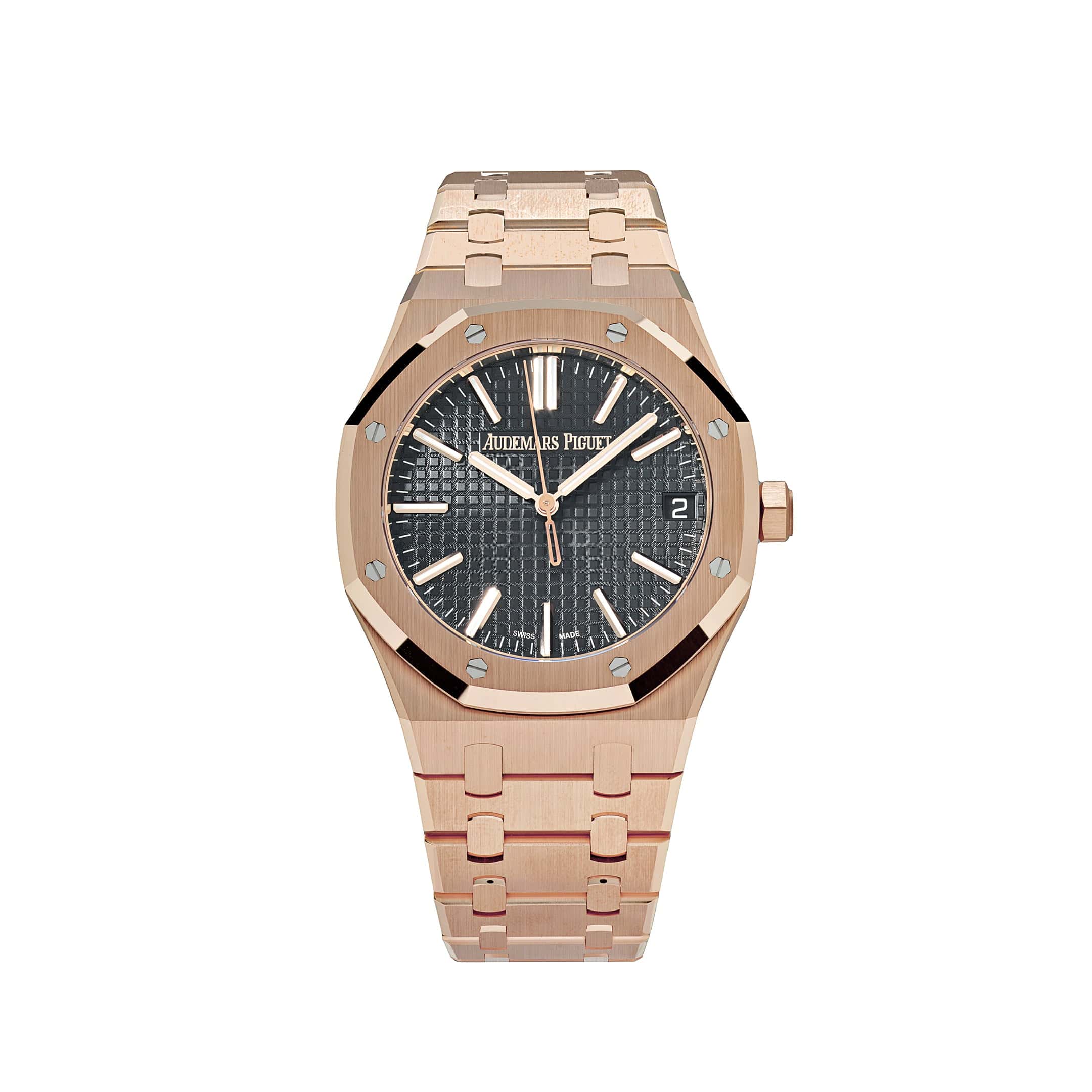 Audemars Piguet Royal Oak 15510OR Selfwinding 41mm 18K Rose Gold Watch with Black Dial - 50th Anniversary Limited Edition (2022) - Luxury Dress Watch for Men, Perfect for Business Meetings & Special Occasions